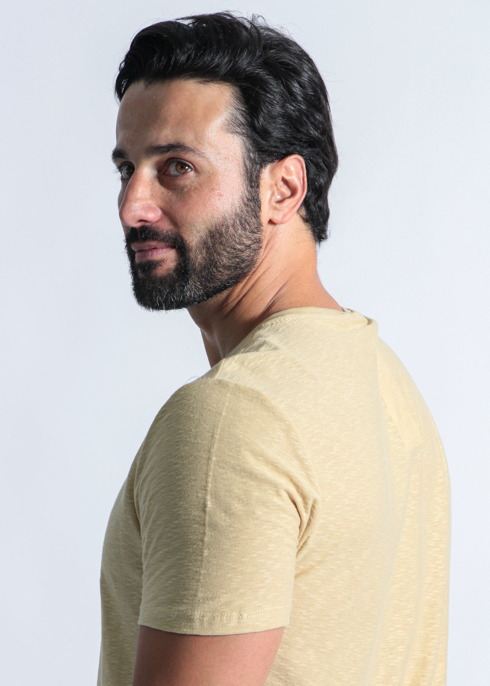 Camiseta Slim Flamê - Bege