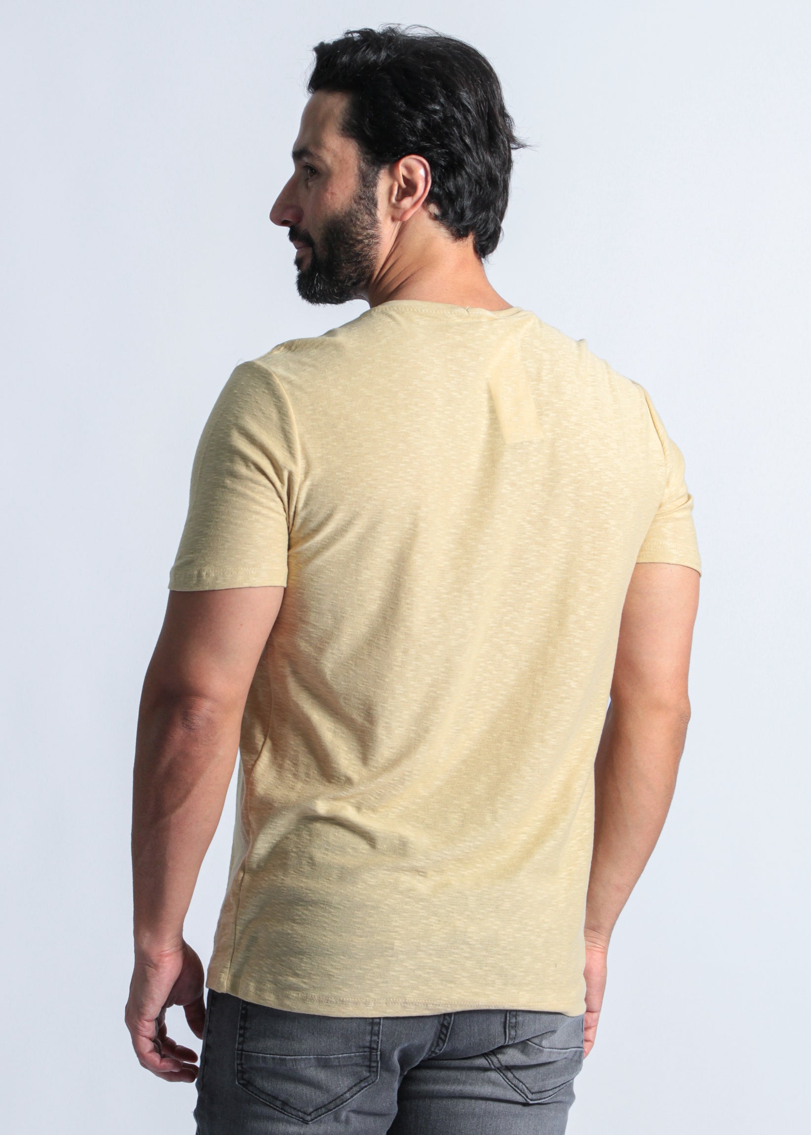 Camiseta Slim Flamê - Bege