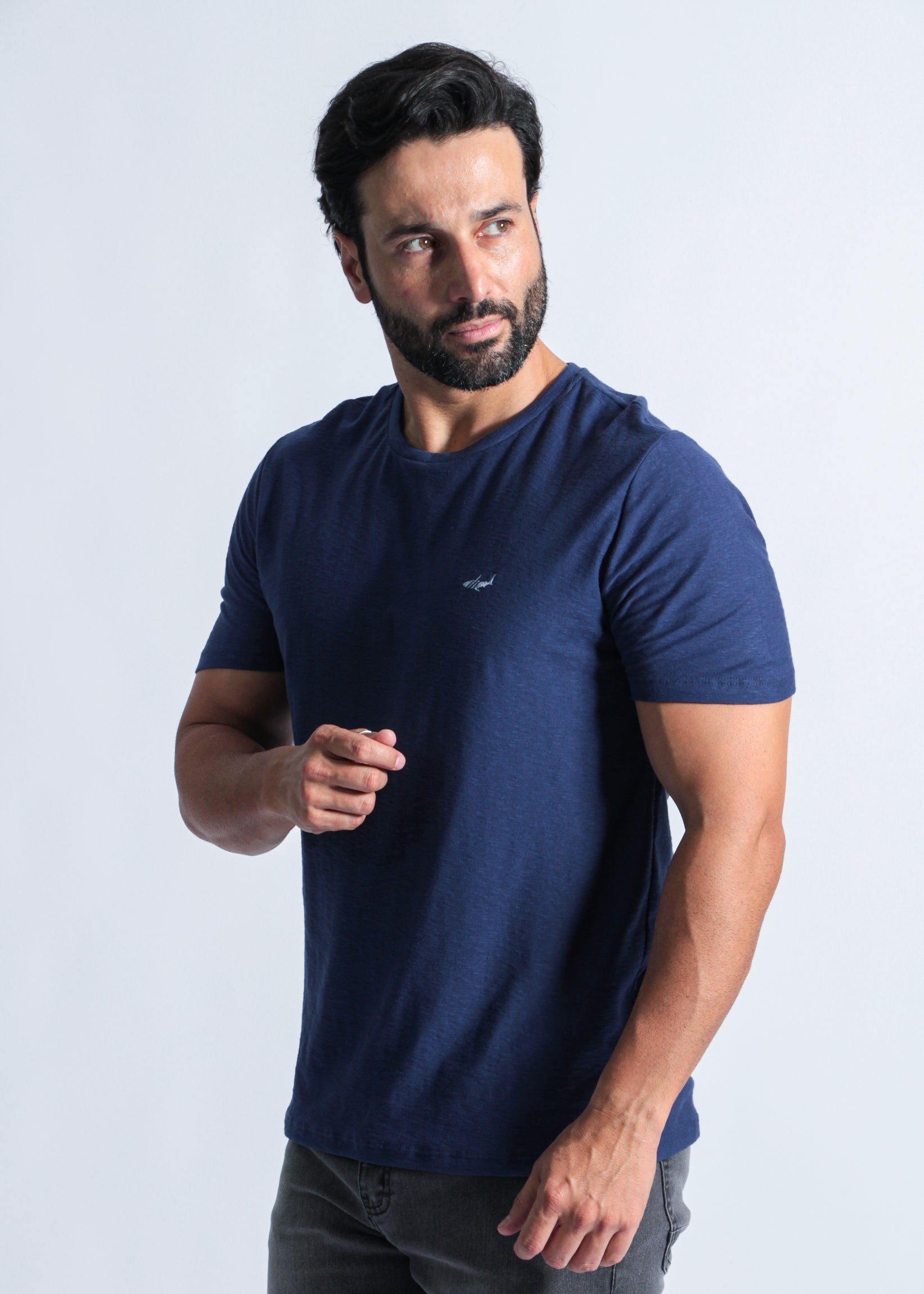 Camiseta Slim Flamê - Azul Marinho
