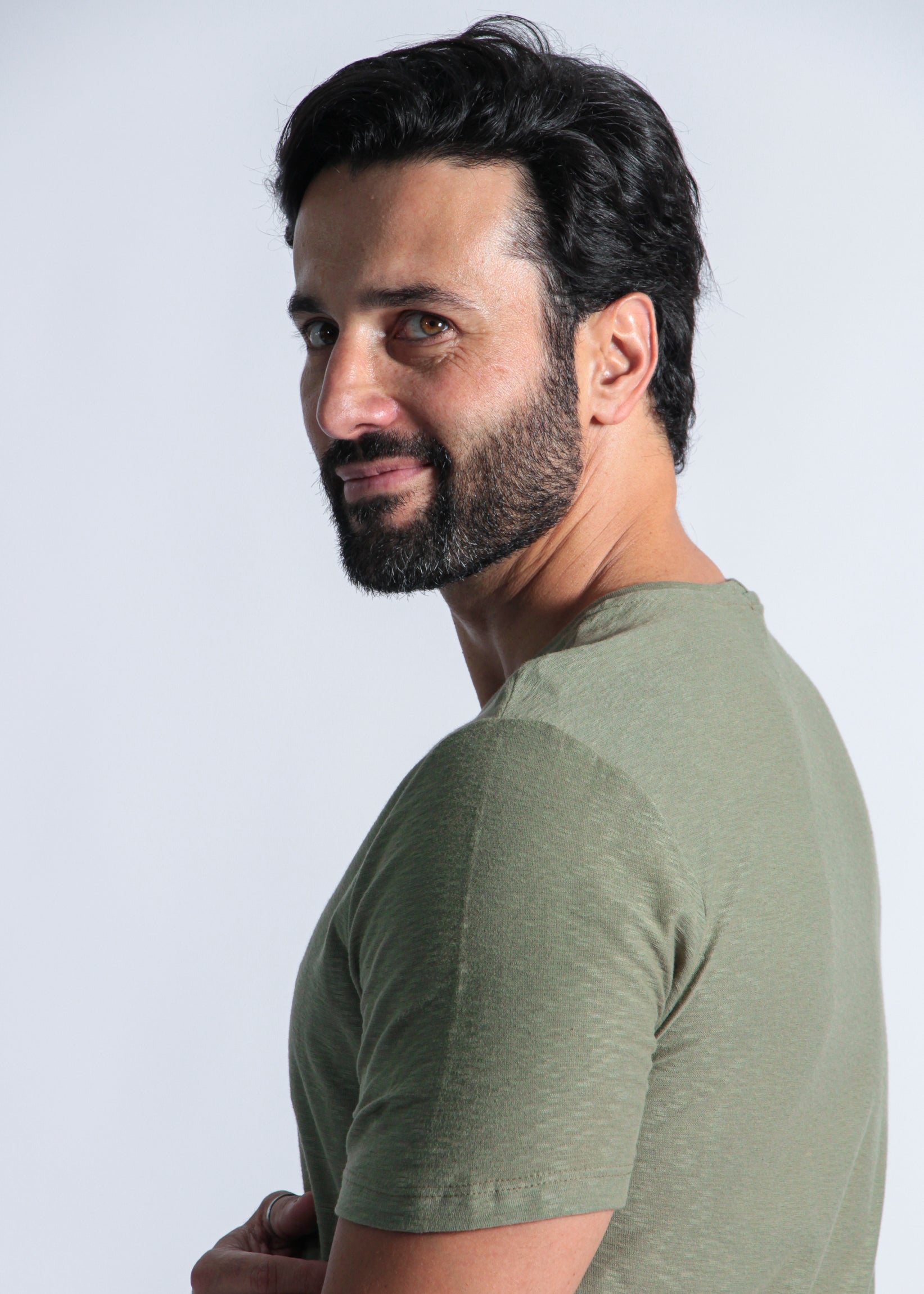 Camiseta Slim Flamê - Verde Militar