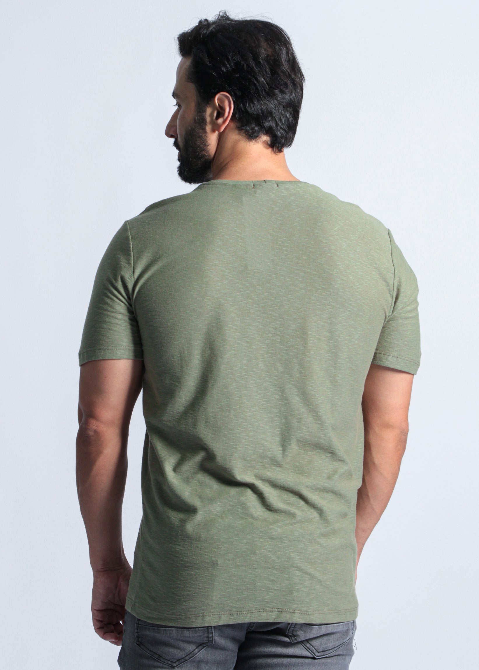 Camiseta Slim Flamê - Verde Militar