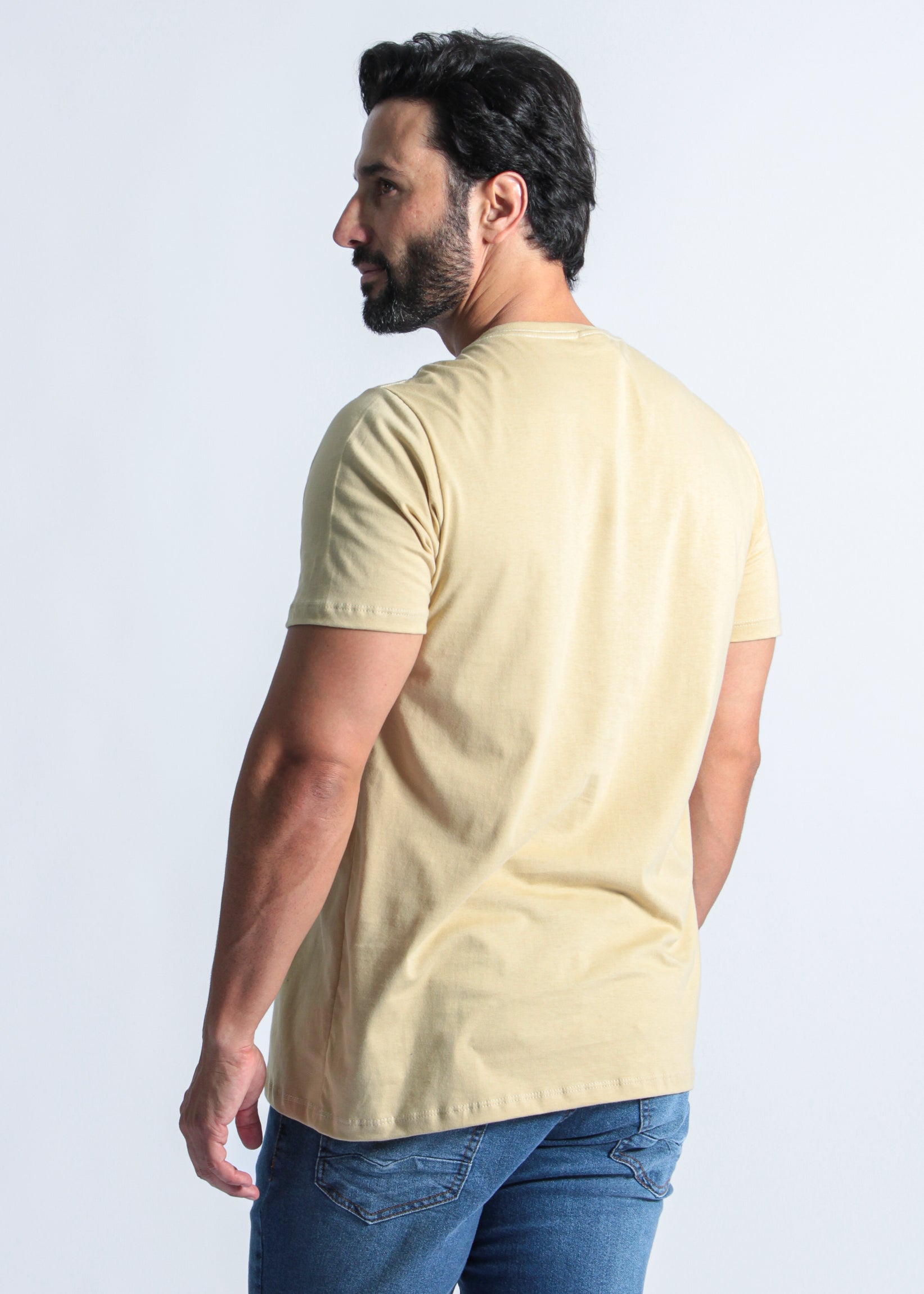Camiseta Estampada Hawaii Beach - Bege