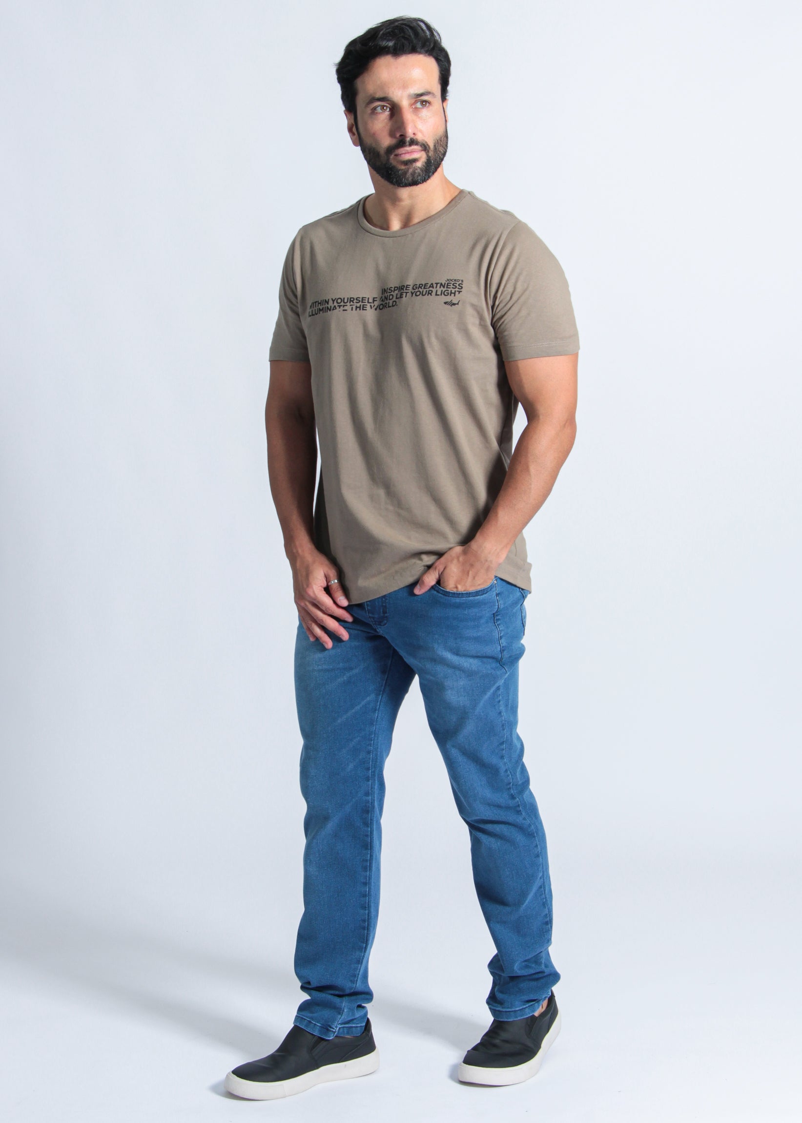 Camiseta Estampada Inspire - Bege
