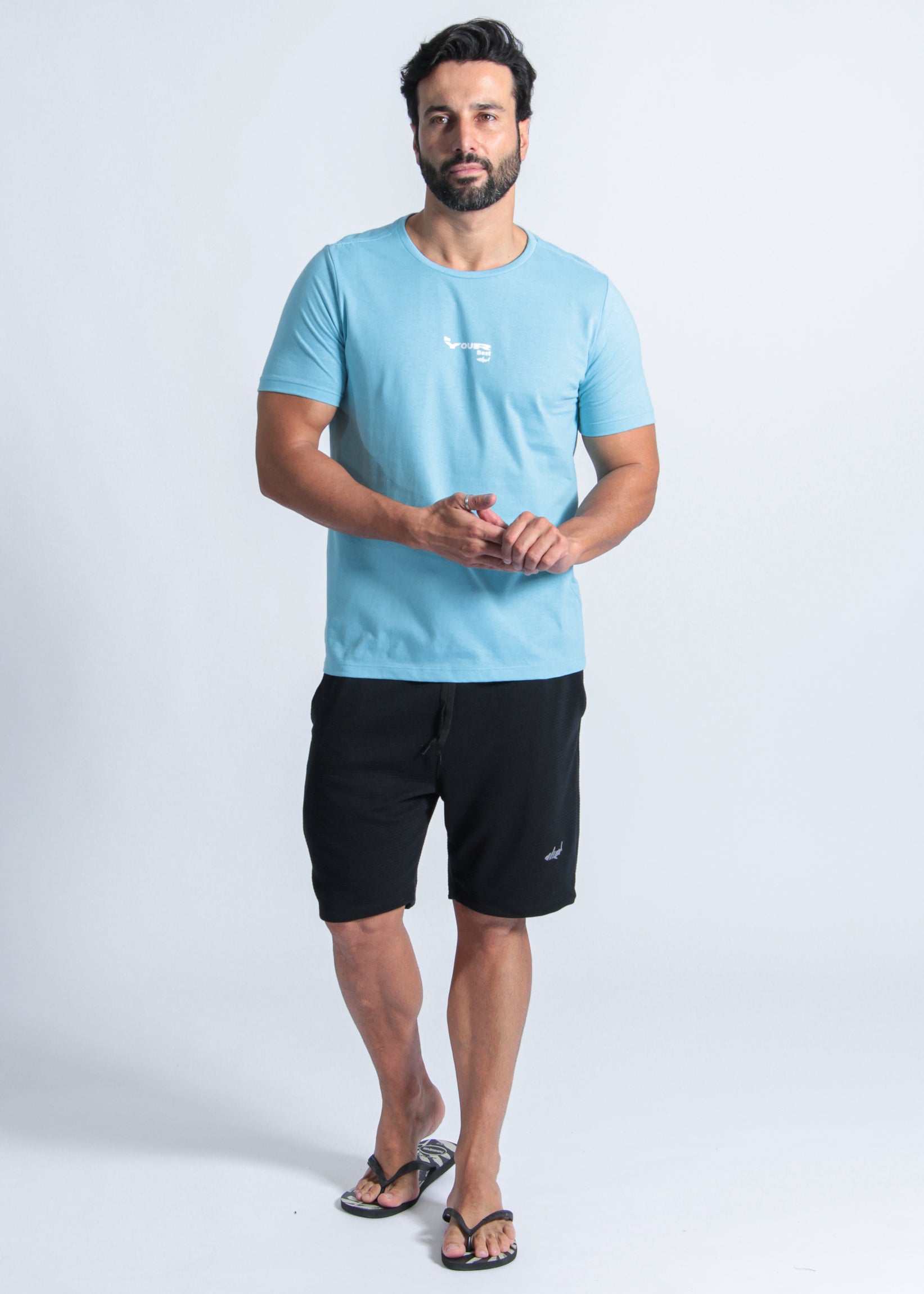 Camiseta Estampada Be Your - Azul