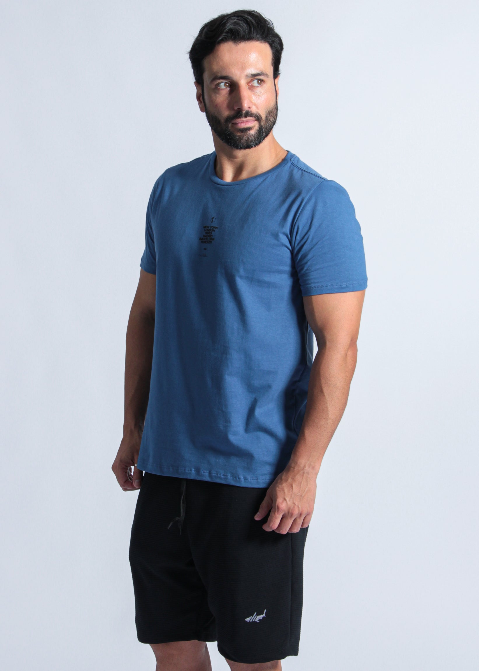Camiseta Estampada New York - Azul