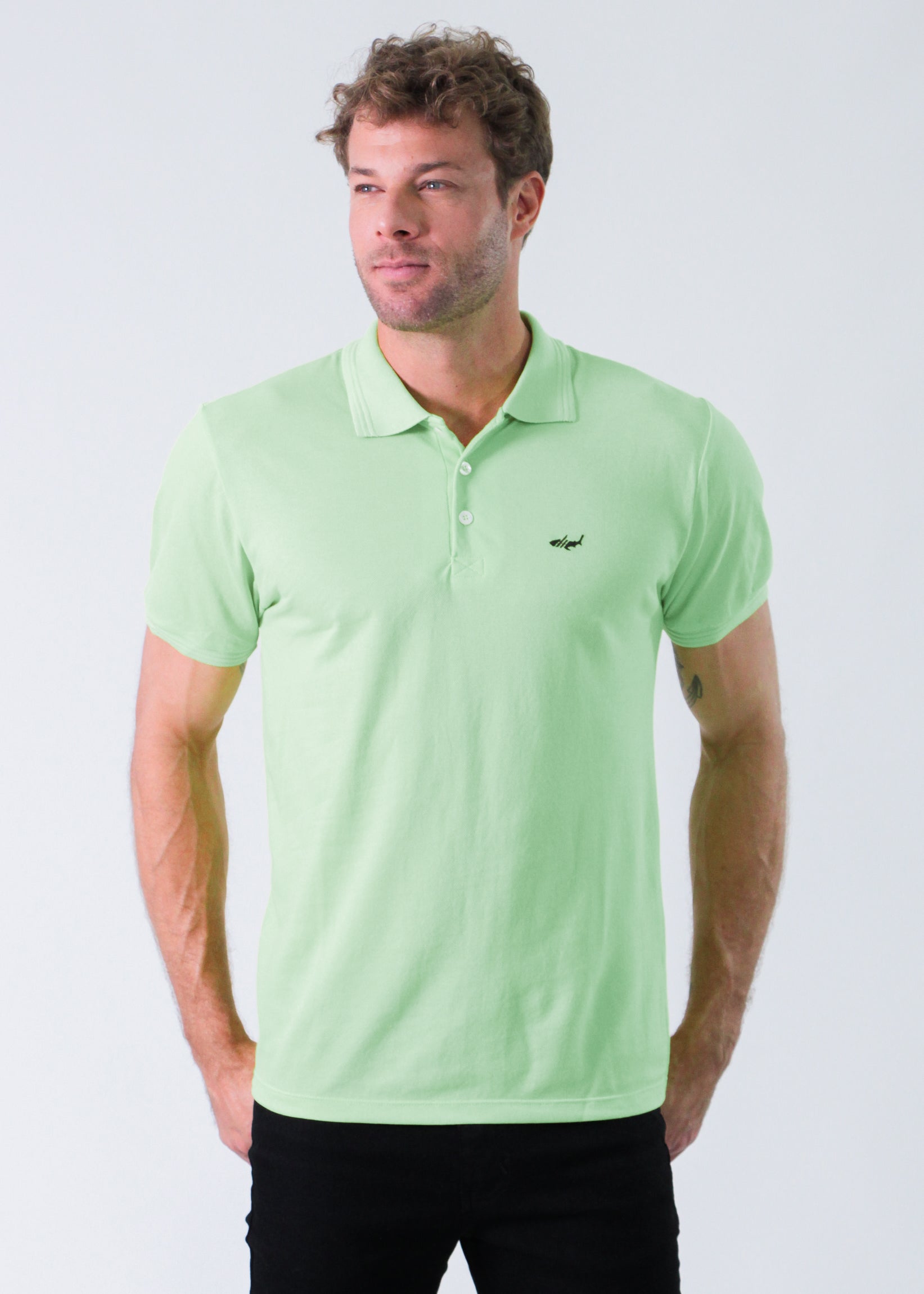 Camisa Polo Piquet - Verde Bebê
