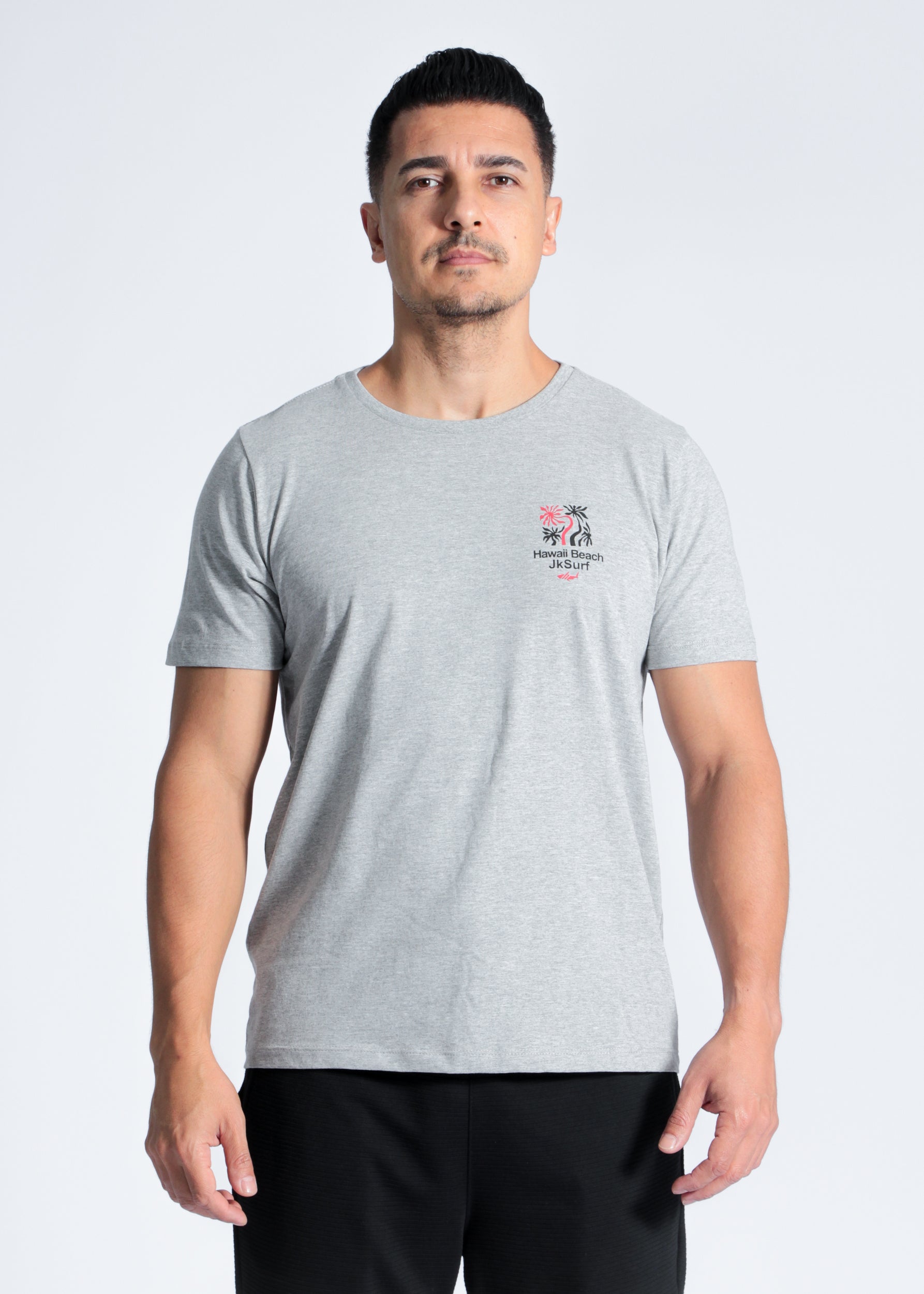 Camiseta Estampada Hawaii - Cinza