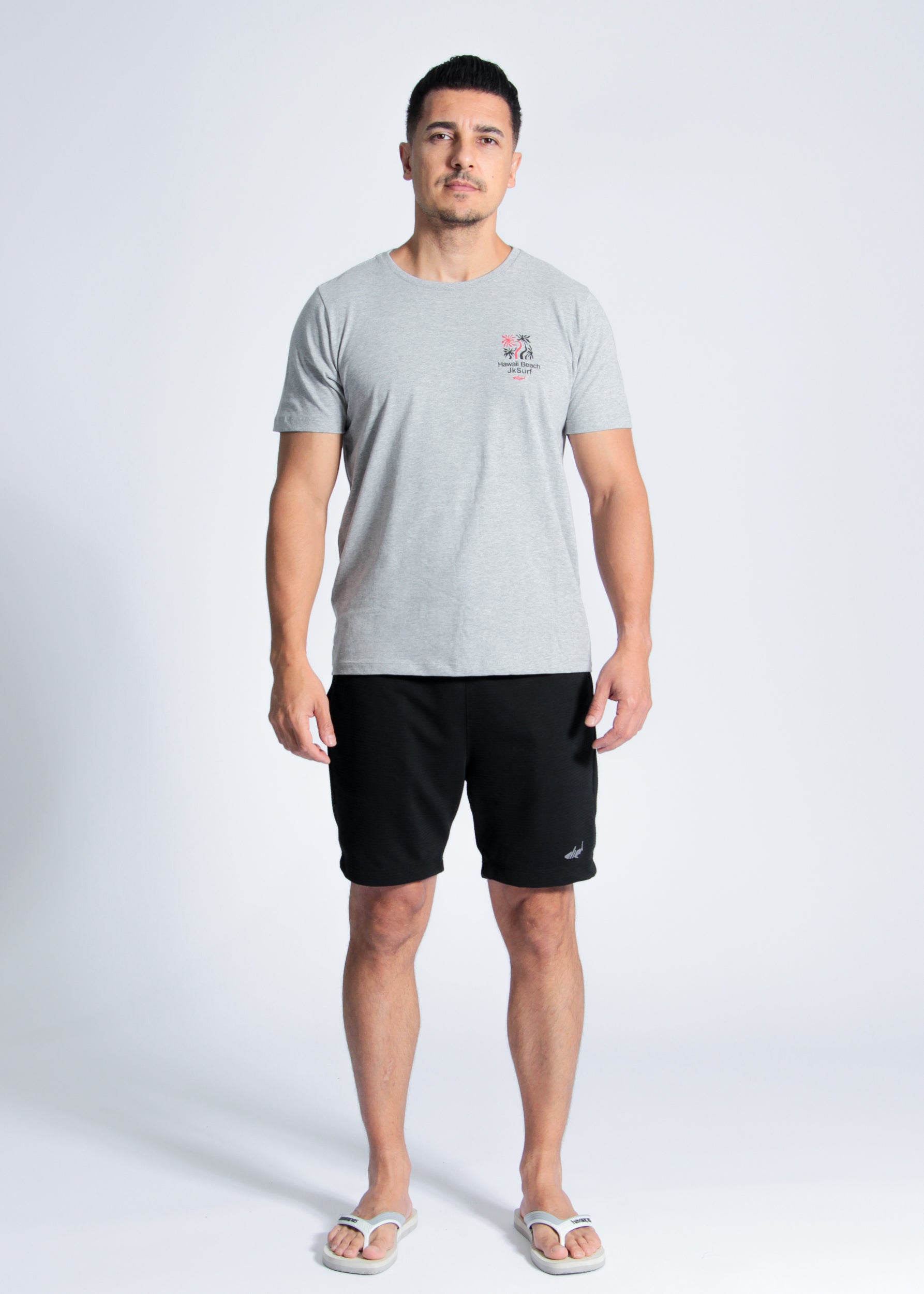 Camiseta Estampada Hawaii - Cinza