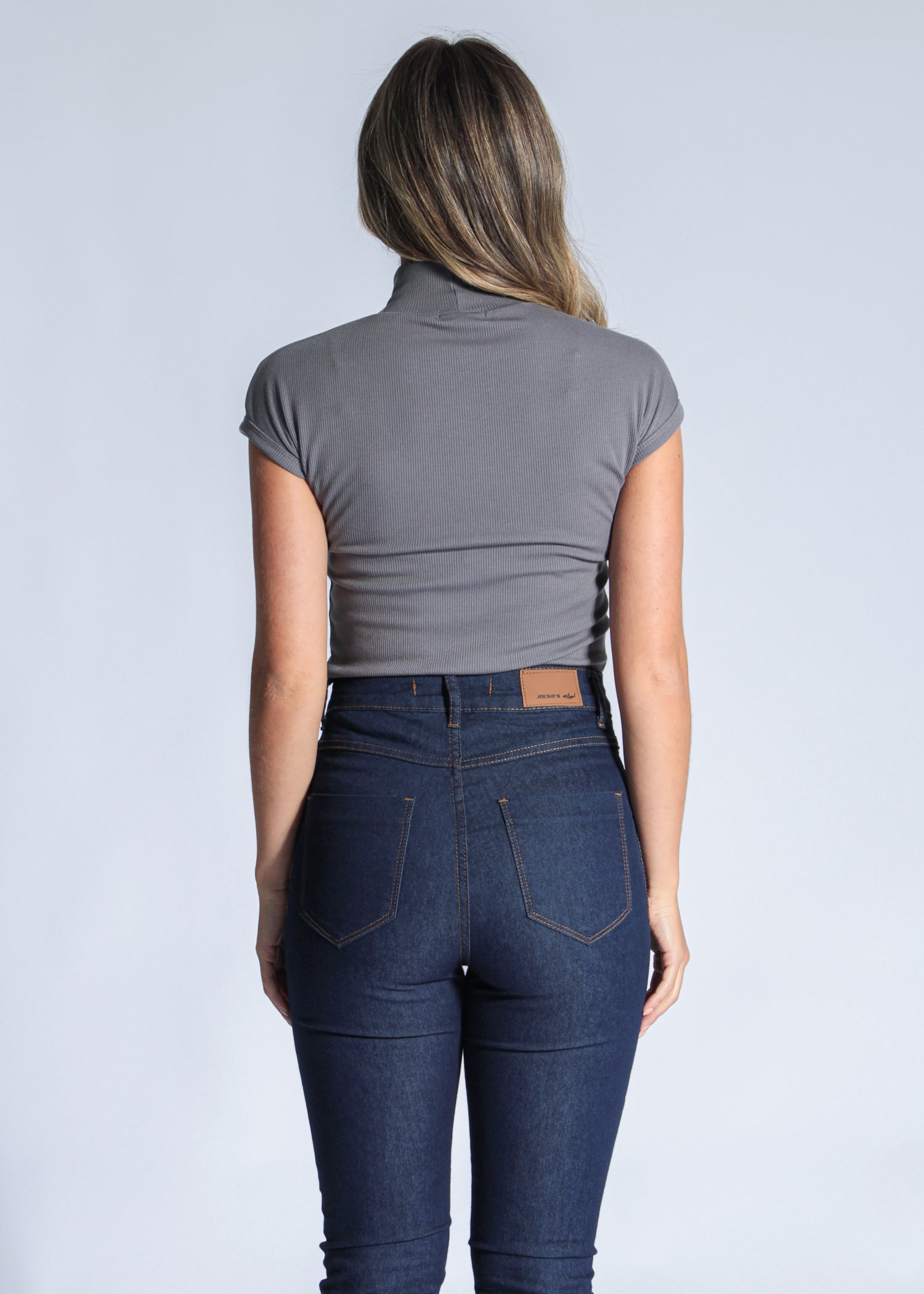 Blusa Manga Japonesa Canelada - Cinza