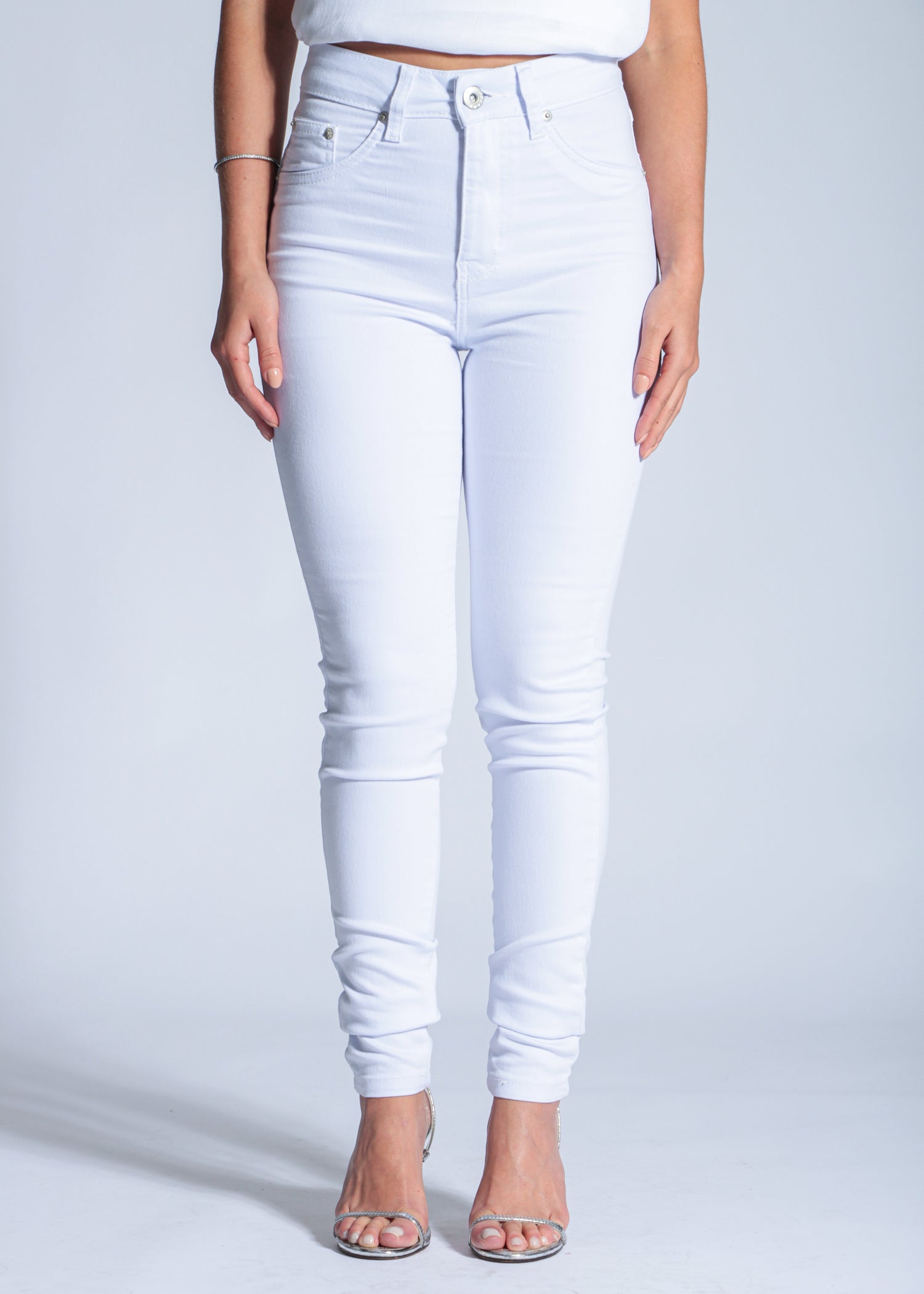 Calça Jeans - Branca Skinny
