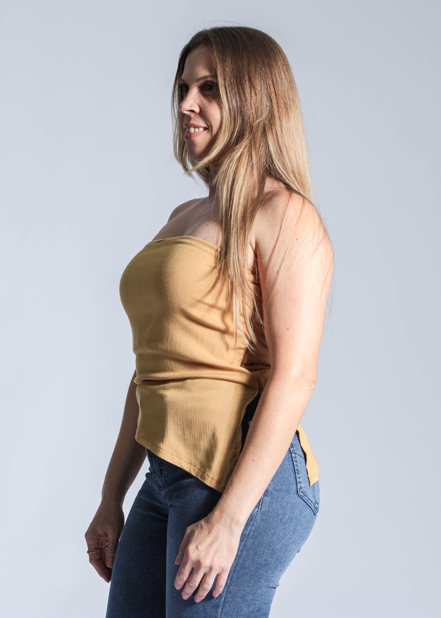 Blusa Assimétrica - Ocre