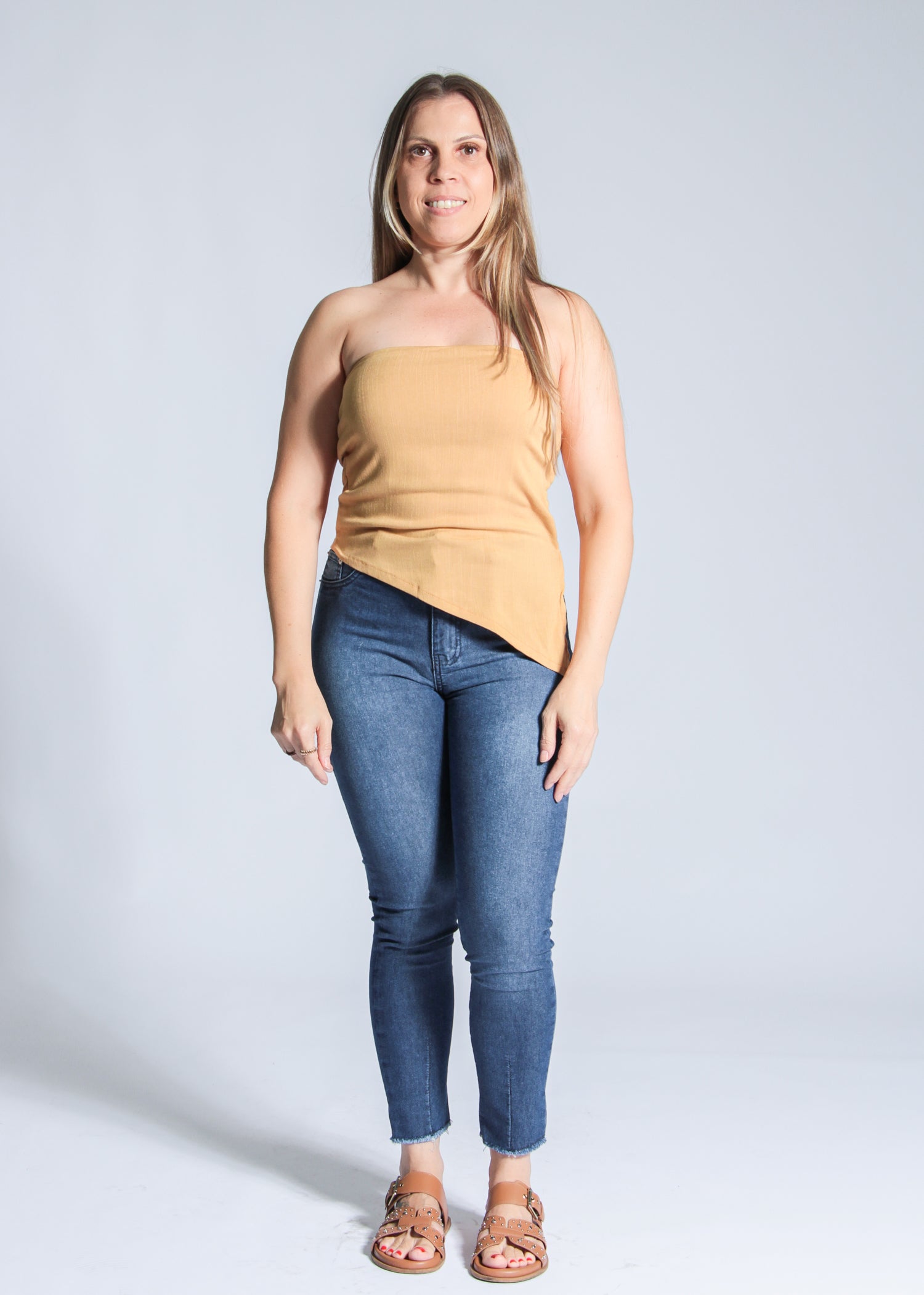 Blusa Assimétrica - Ocre