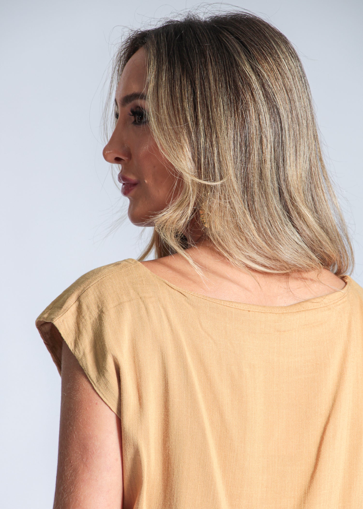 Blusa Viscose Canoa - Ocre