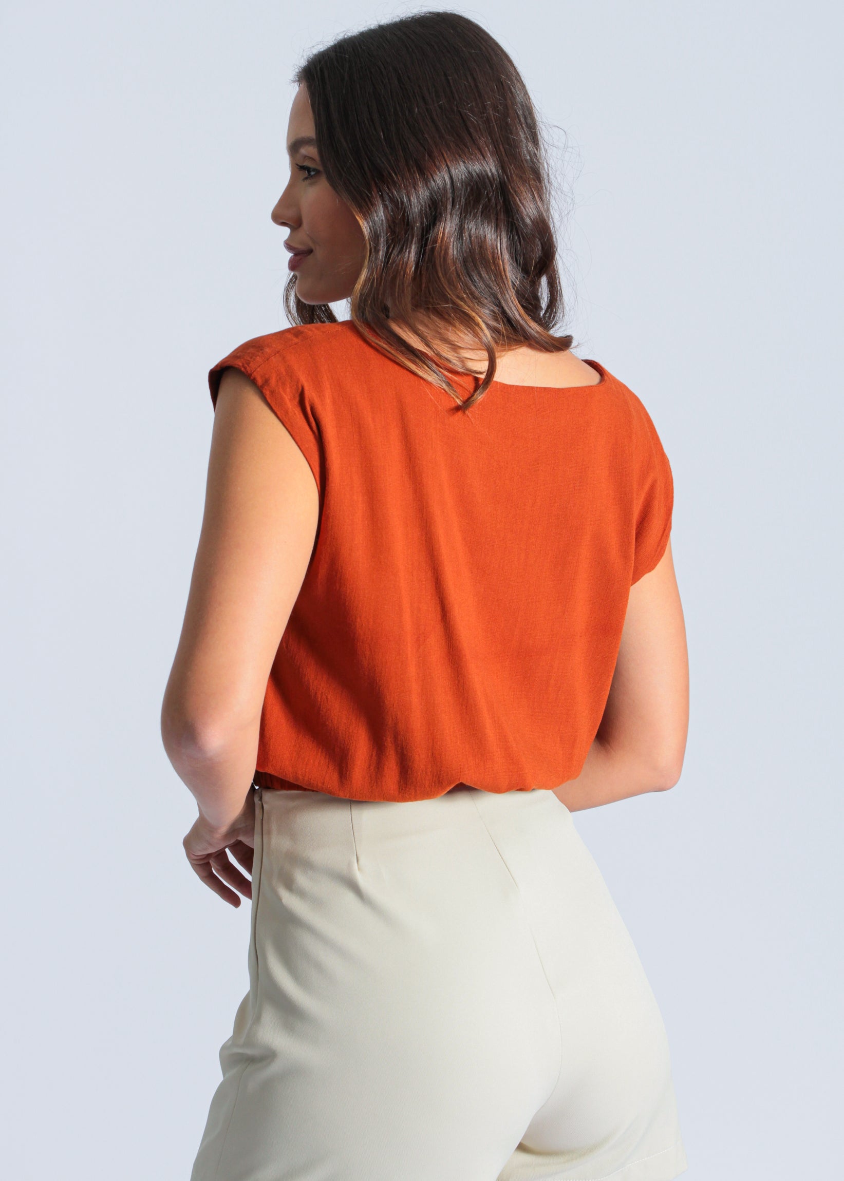 Blusa Viscose Canoa - Telha