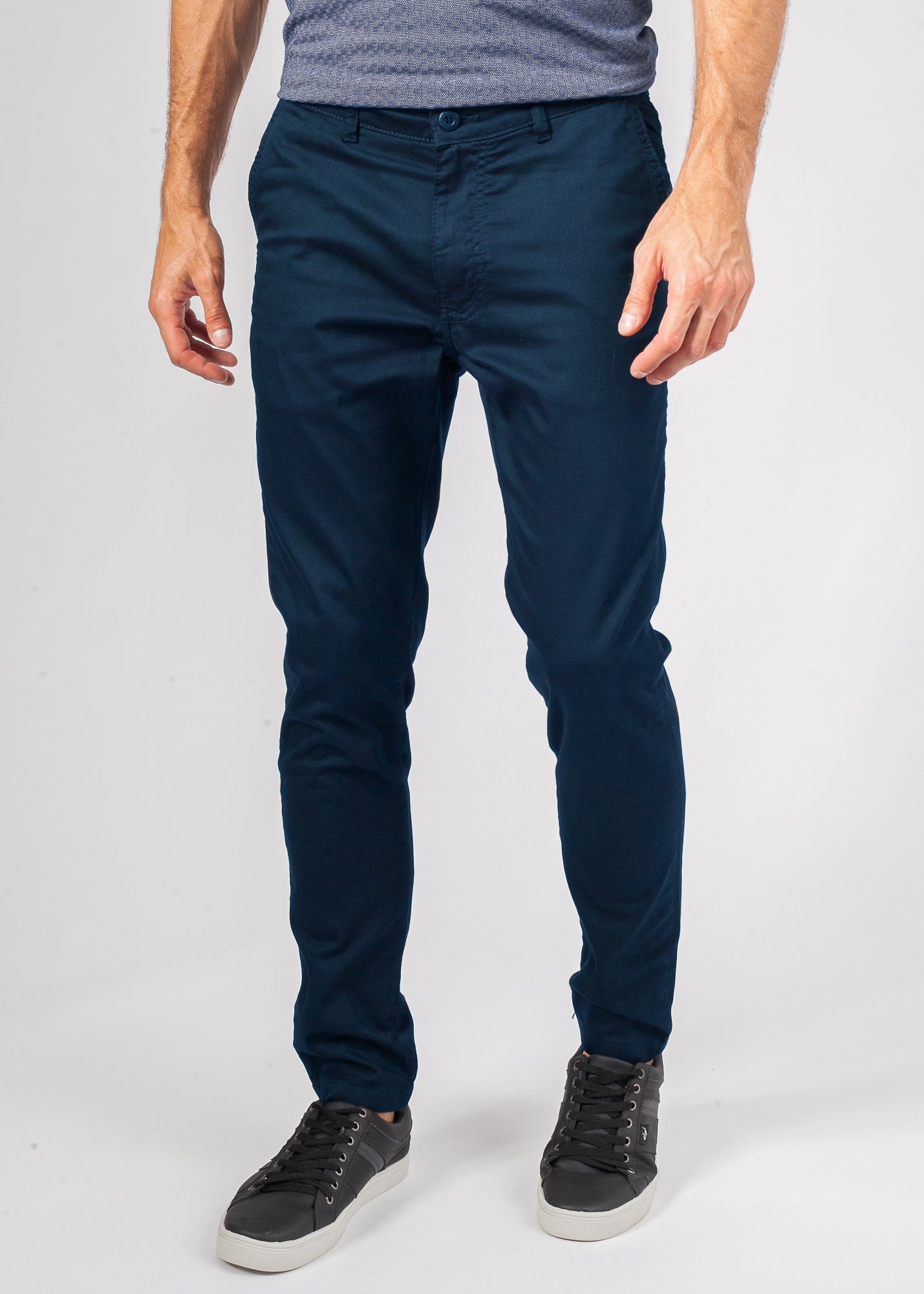 Calça Sarja Bolso Faca - Azul Petróleo