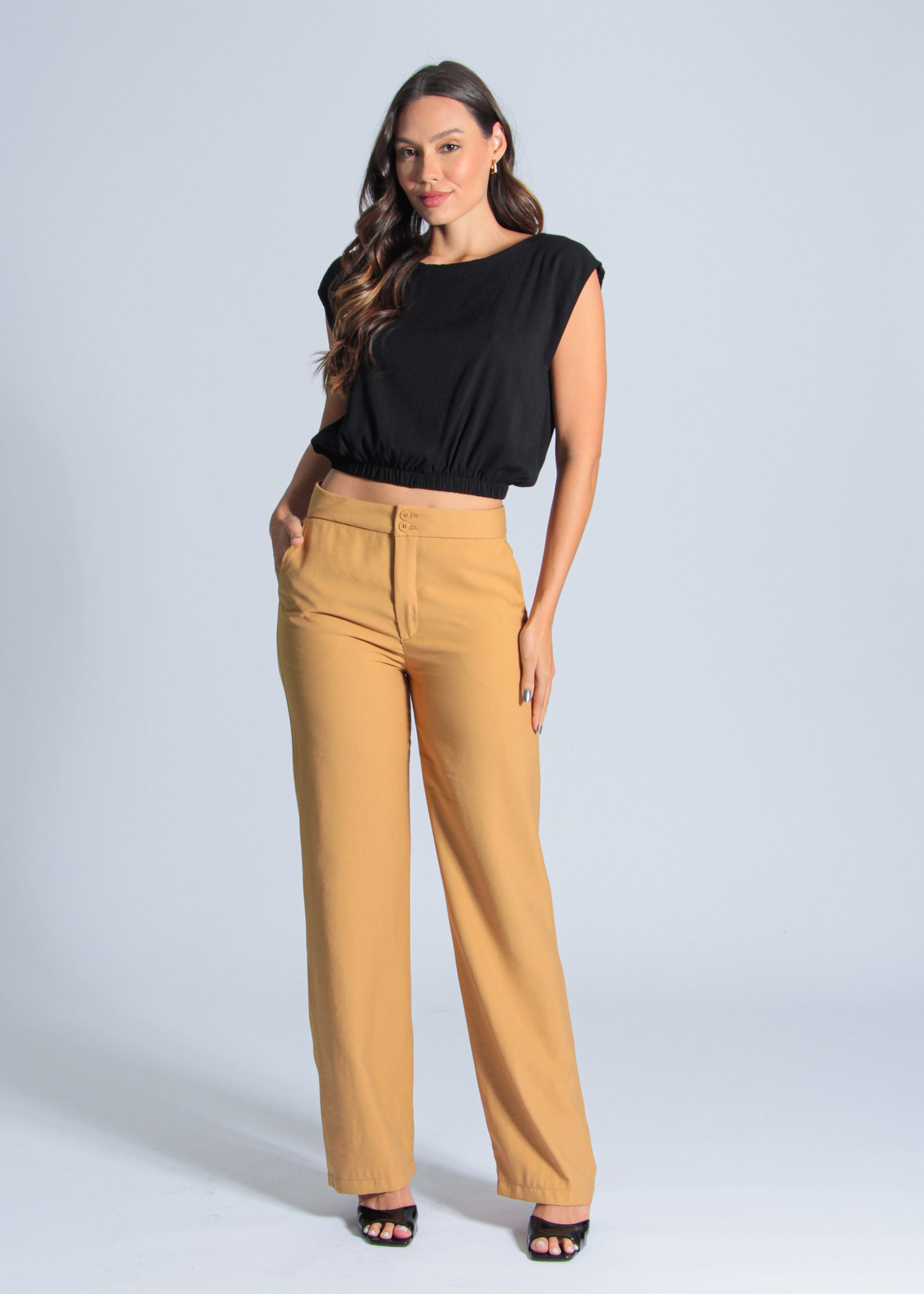 Blusa Viscose Canoa - Preta