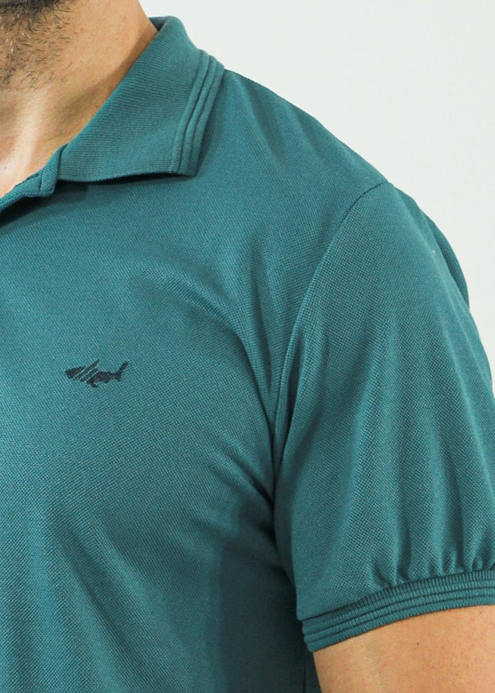 Camisa Polo Piquet - Verde Petróleo