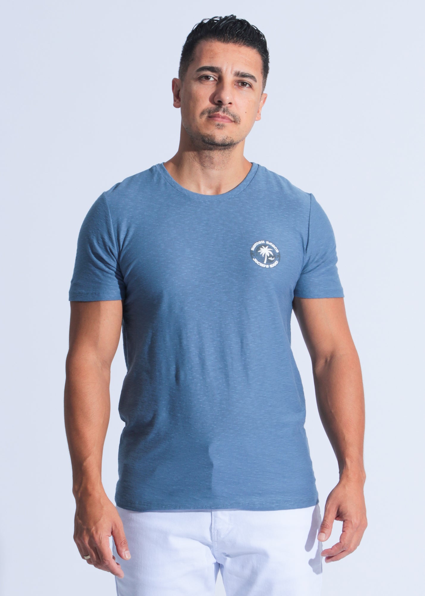 Camiseta Flamê Hawaii - Azul