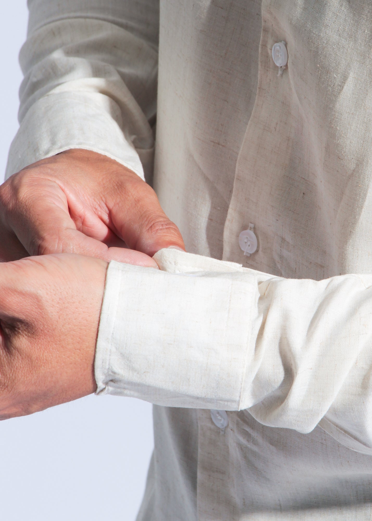 Camisa Manga Longa Linho - Areia