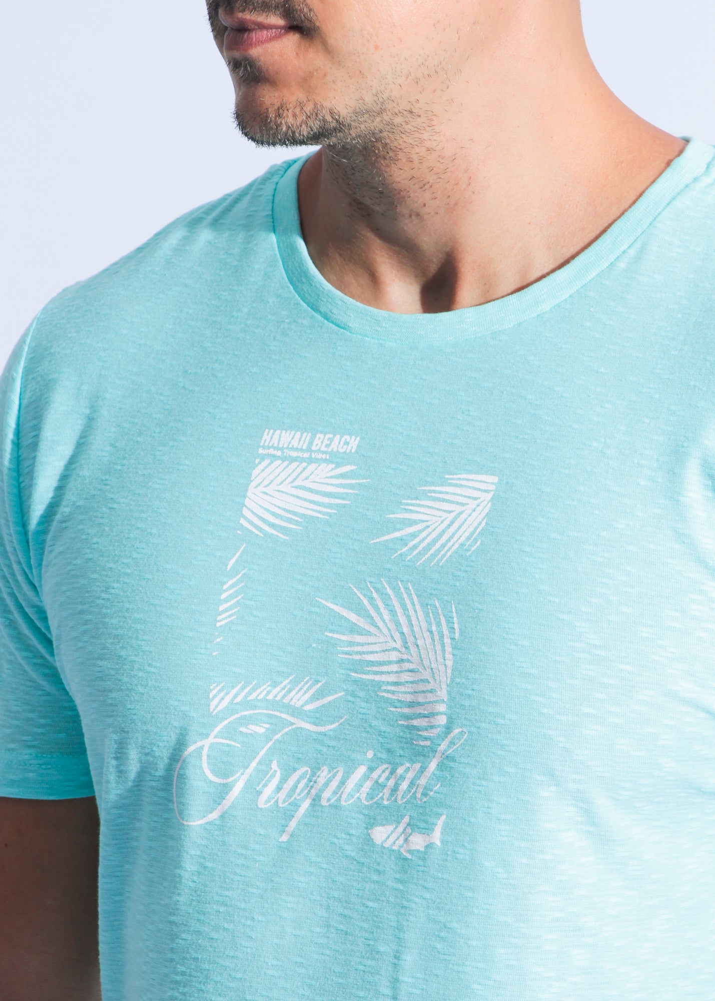 Camiseta Flamê Tropical - Azul
