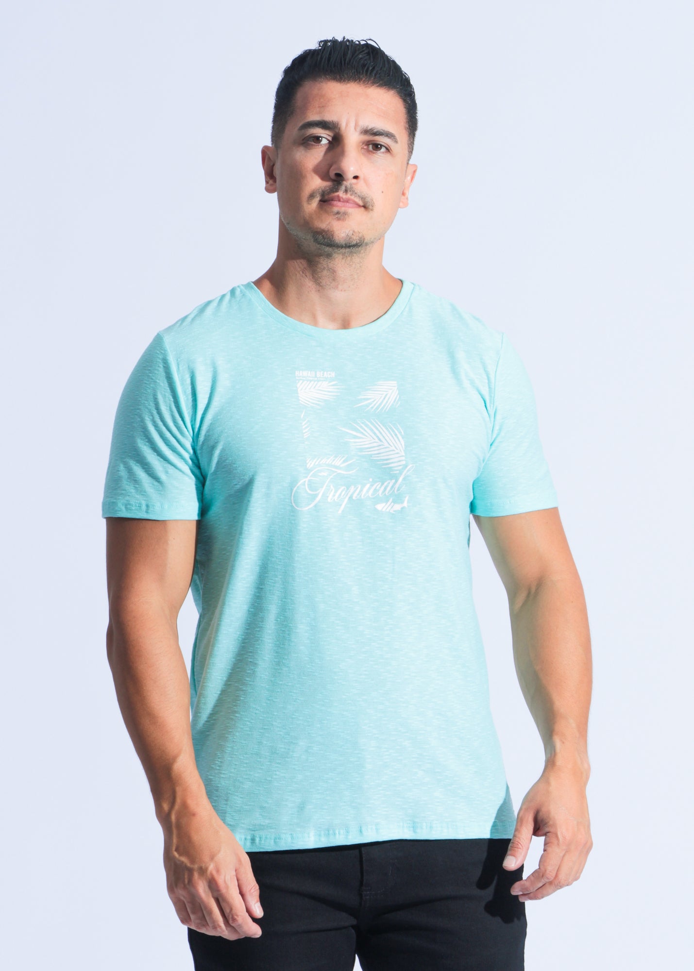 Camiseta Flamê Tropical - Azul