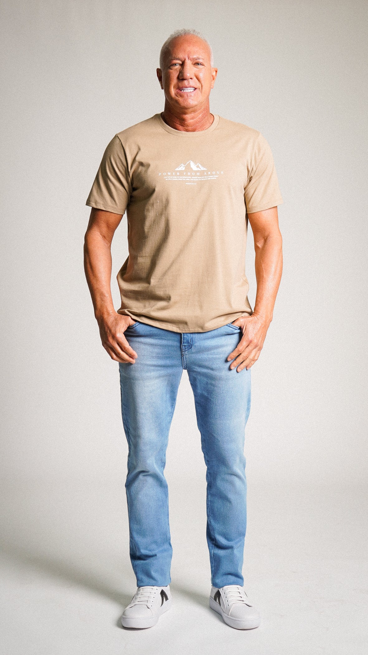 Camiseta Estampada Power - Caqui