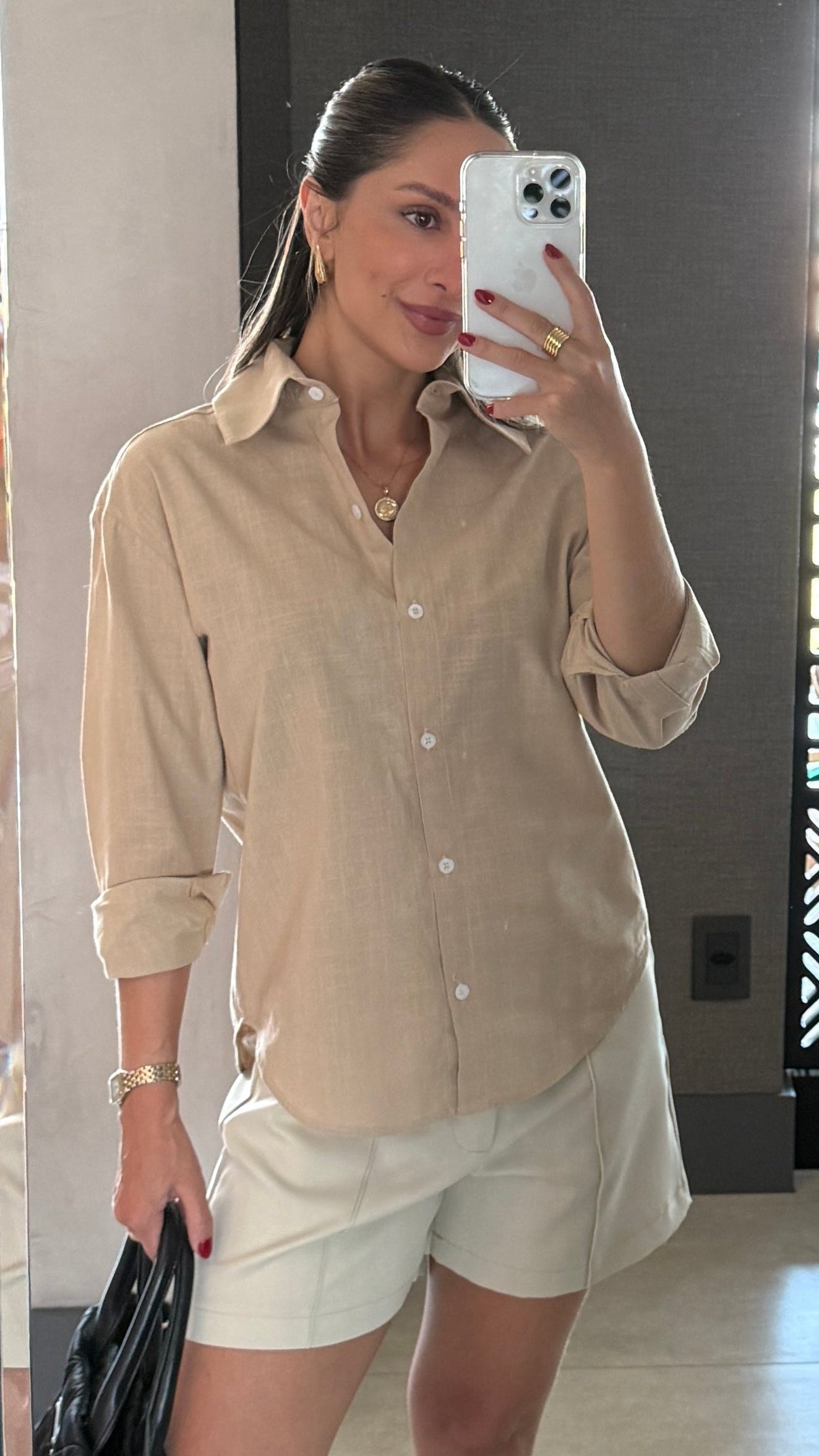 Camisa Manga Longa - Bege