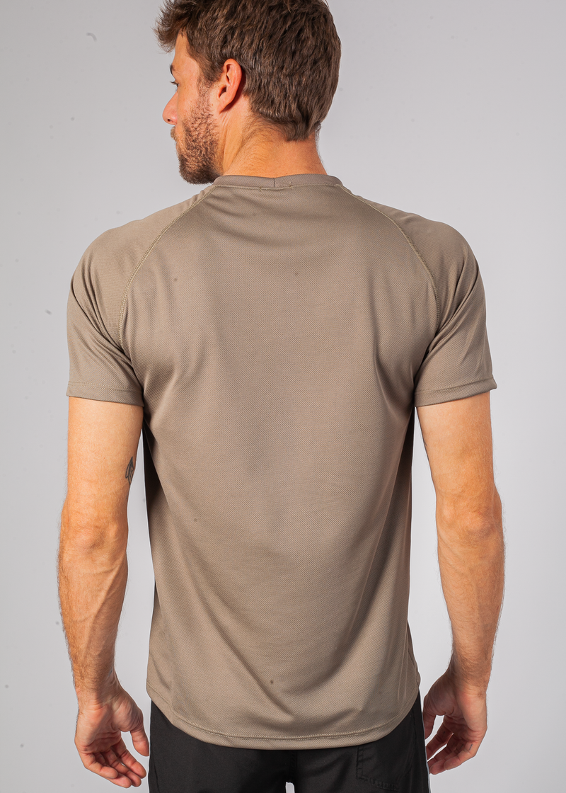 Camiseta Slim Dry Fit - Caqui