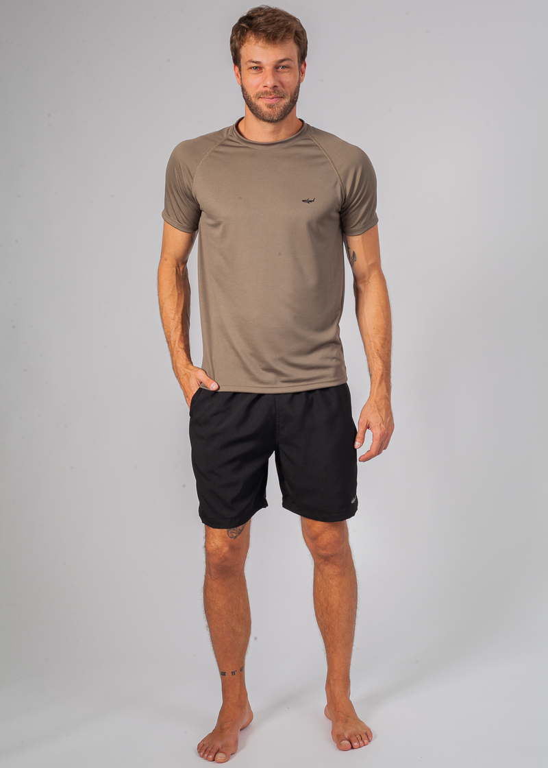 Camiseta Slim Dry Fit - Caqui