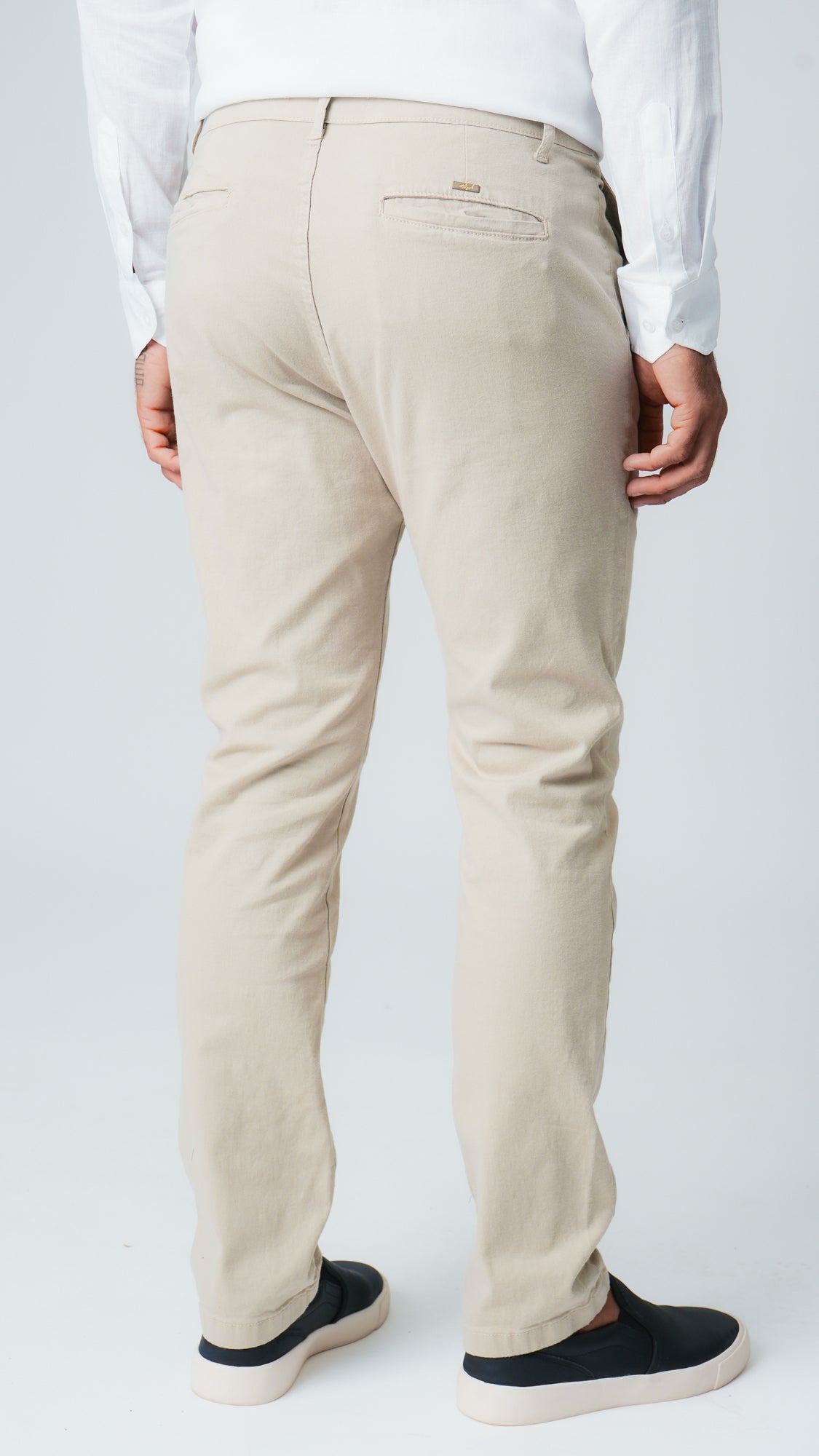 Calça Sarja Bolso Faca - Areia