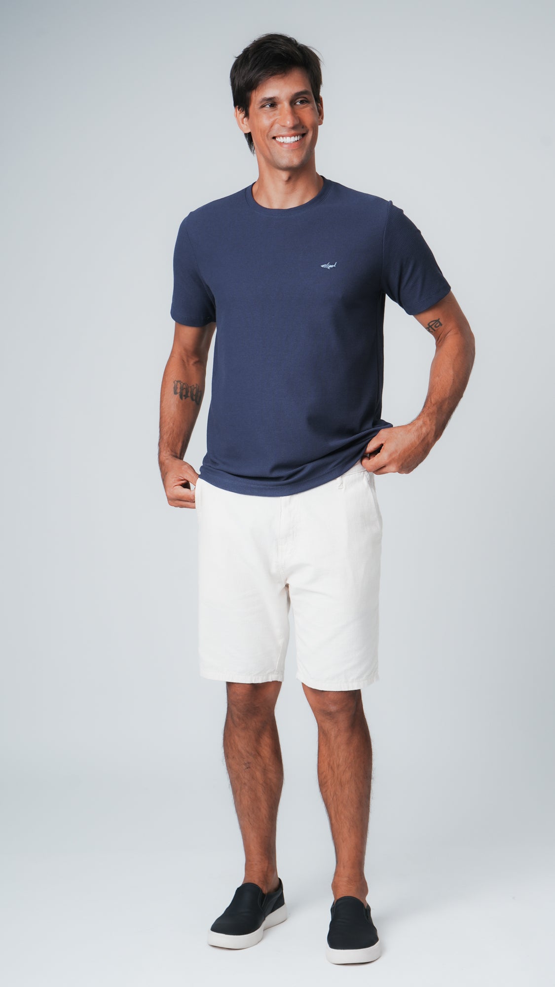 Camiseta Tricô Diamond - Azul Marinho