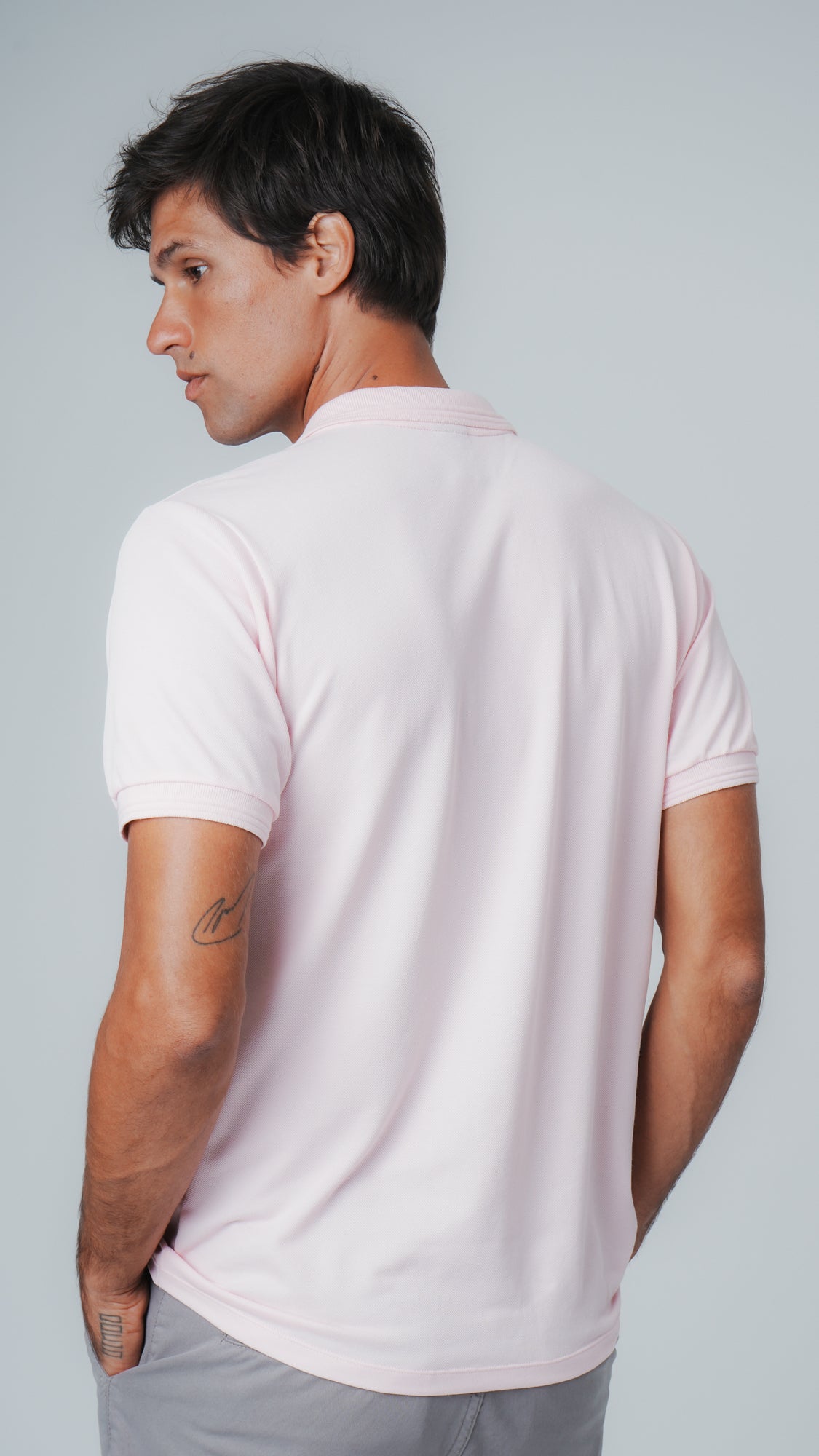 Camisa Polo Piquet - Rosa Bebê