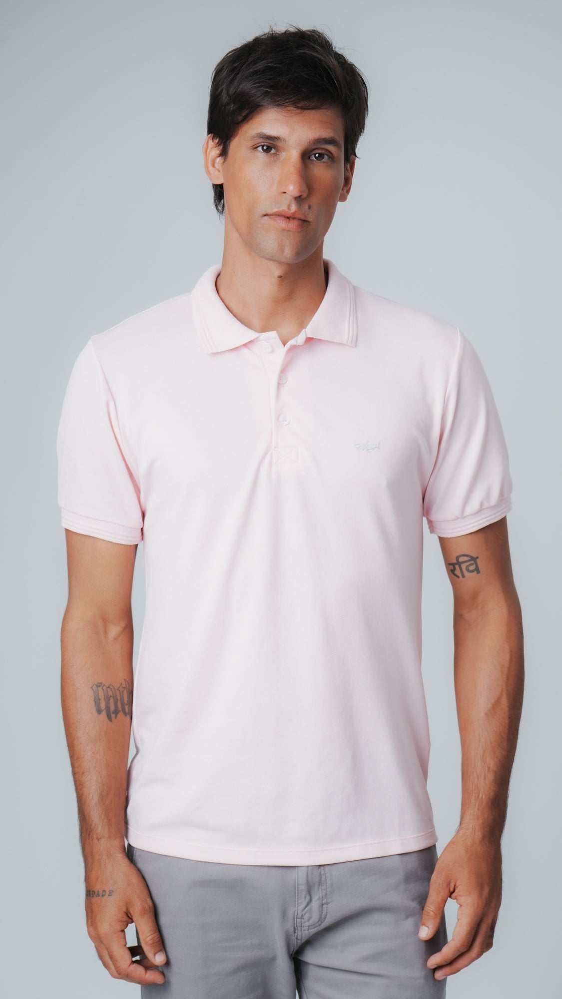 Camisa Polo Piquet - Rosa Bebê