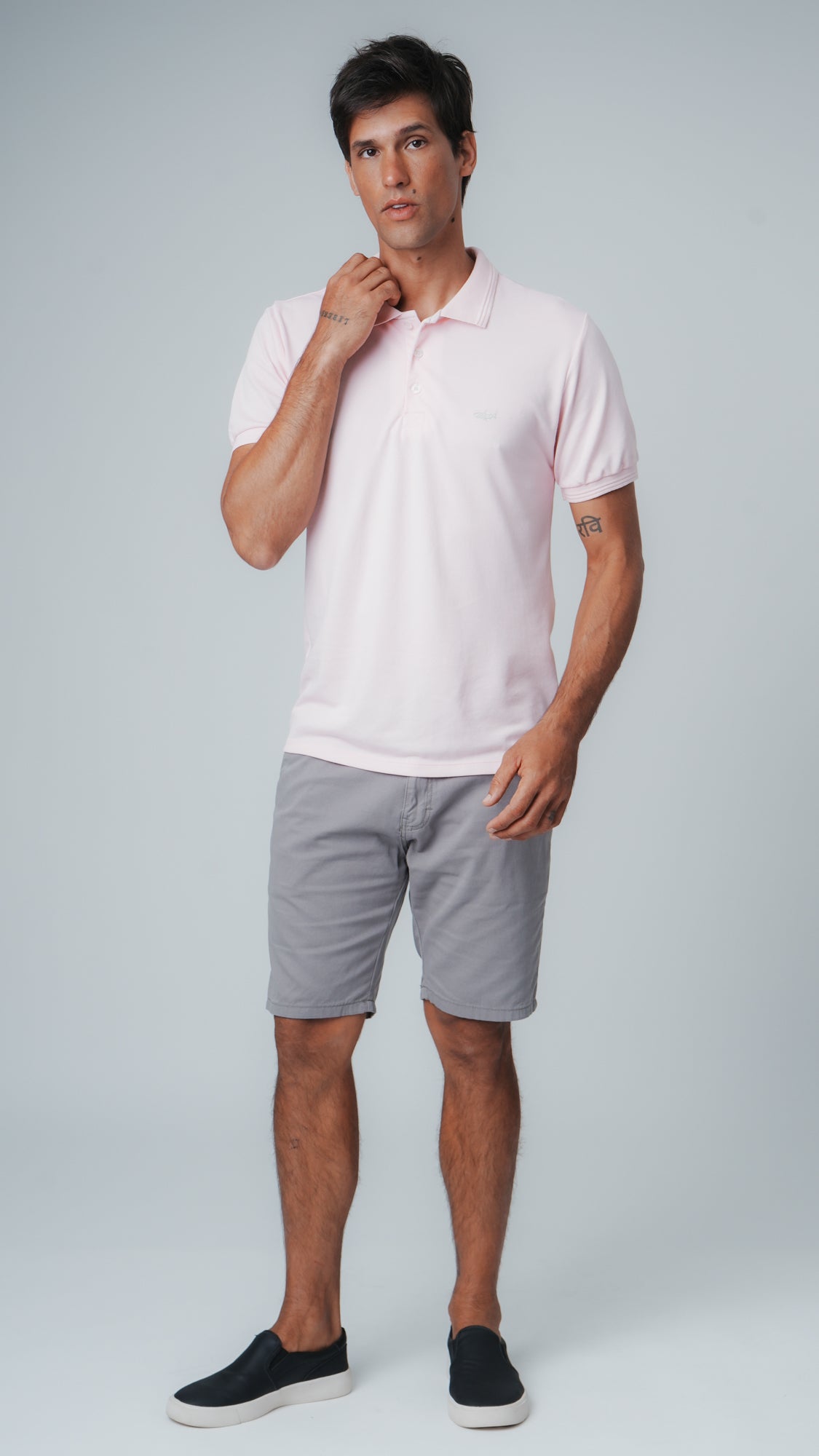 Camisa Polo Piquet - Rosa Bebê