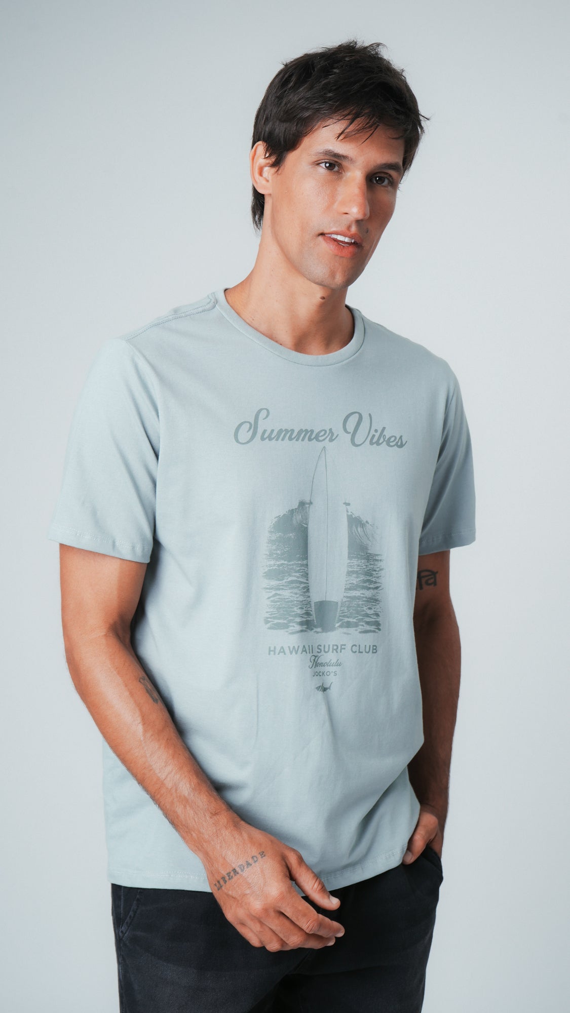 Camiseta Estampada Summer - Cinza