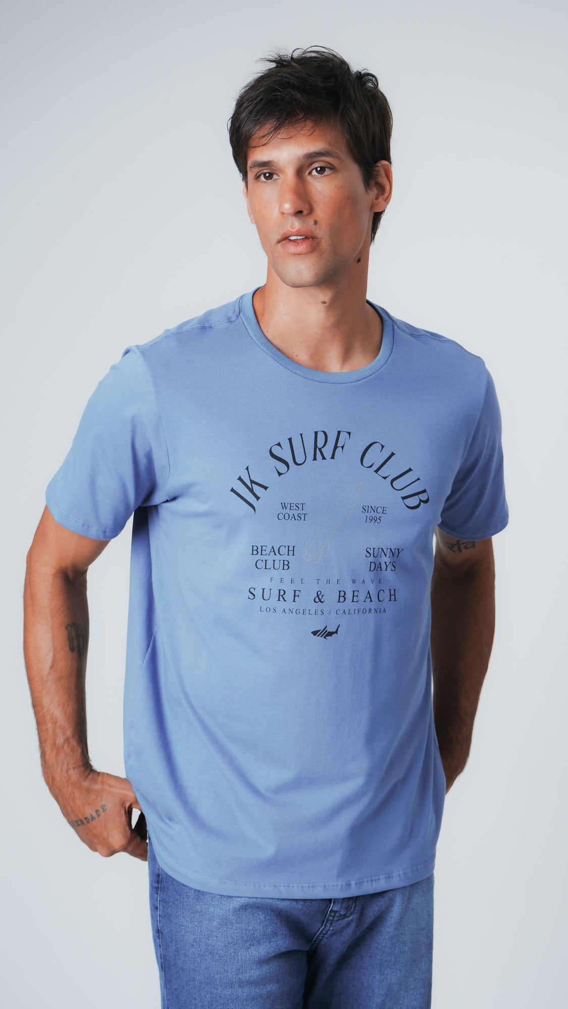 Camiseta Estampada JK Surf - Azul