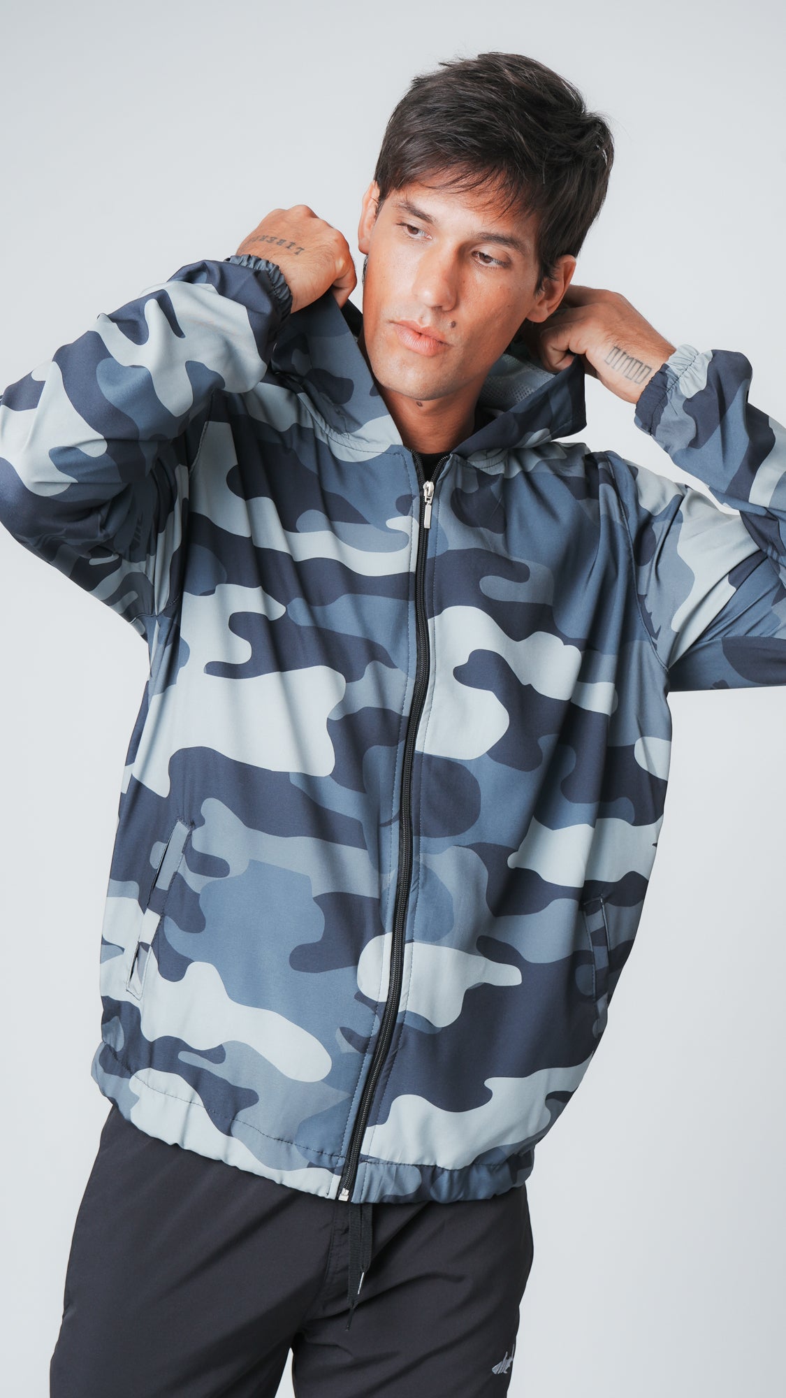 Jaqueta Corta Vento Camuflado - Verde