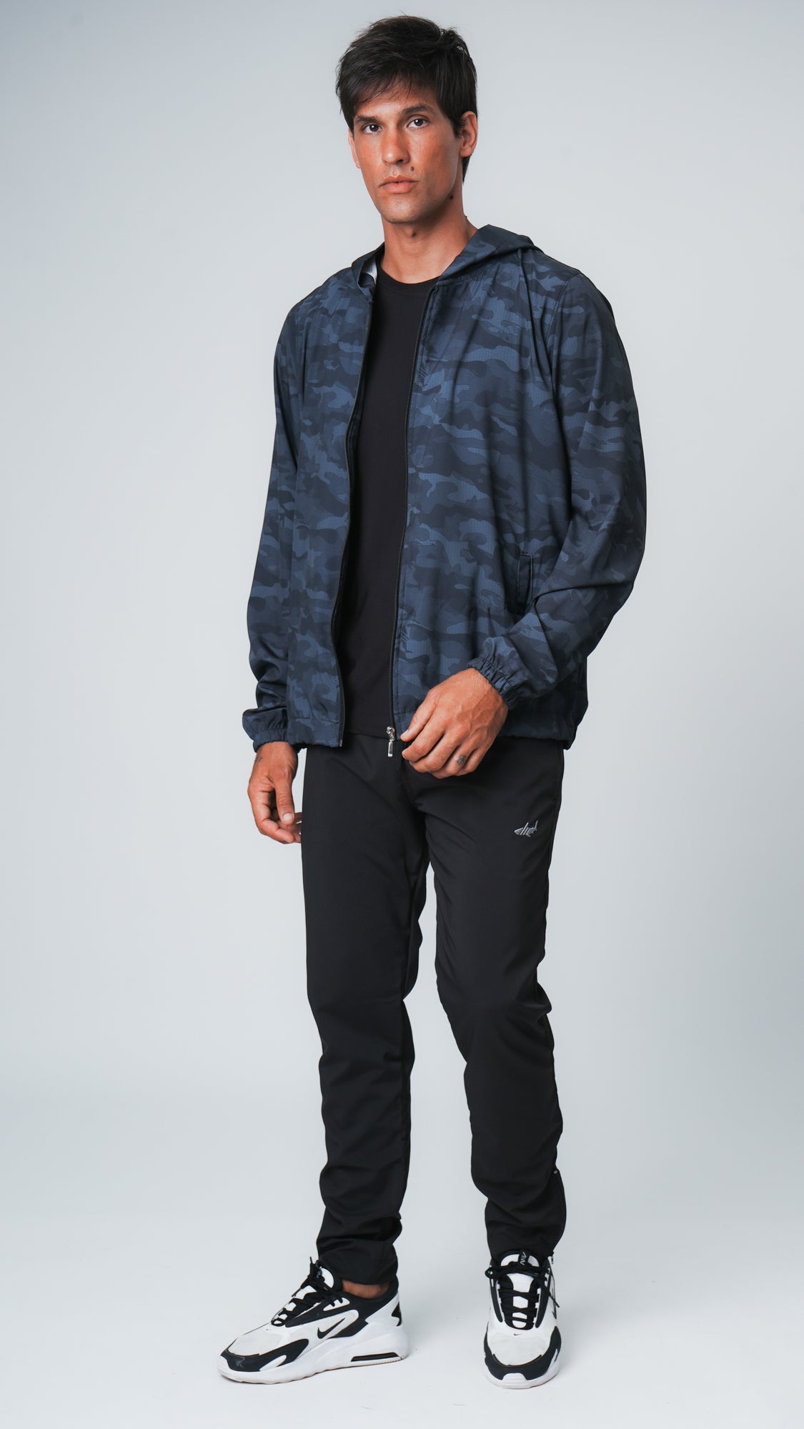 Jaqueta Corta Vento Camuflado - Grafite