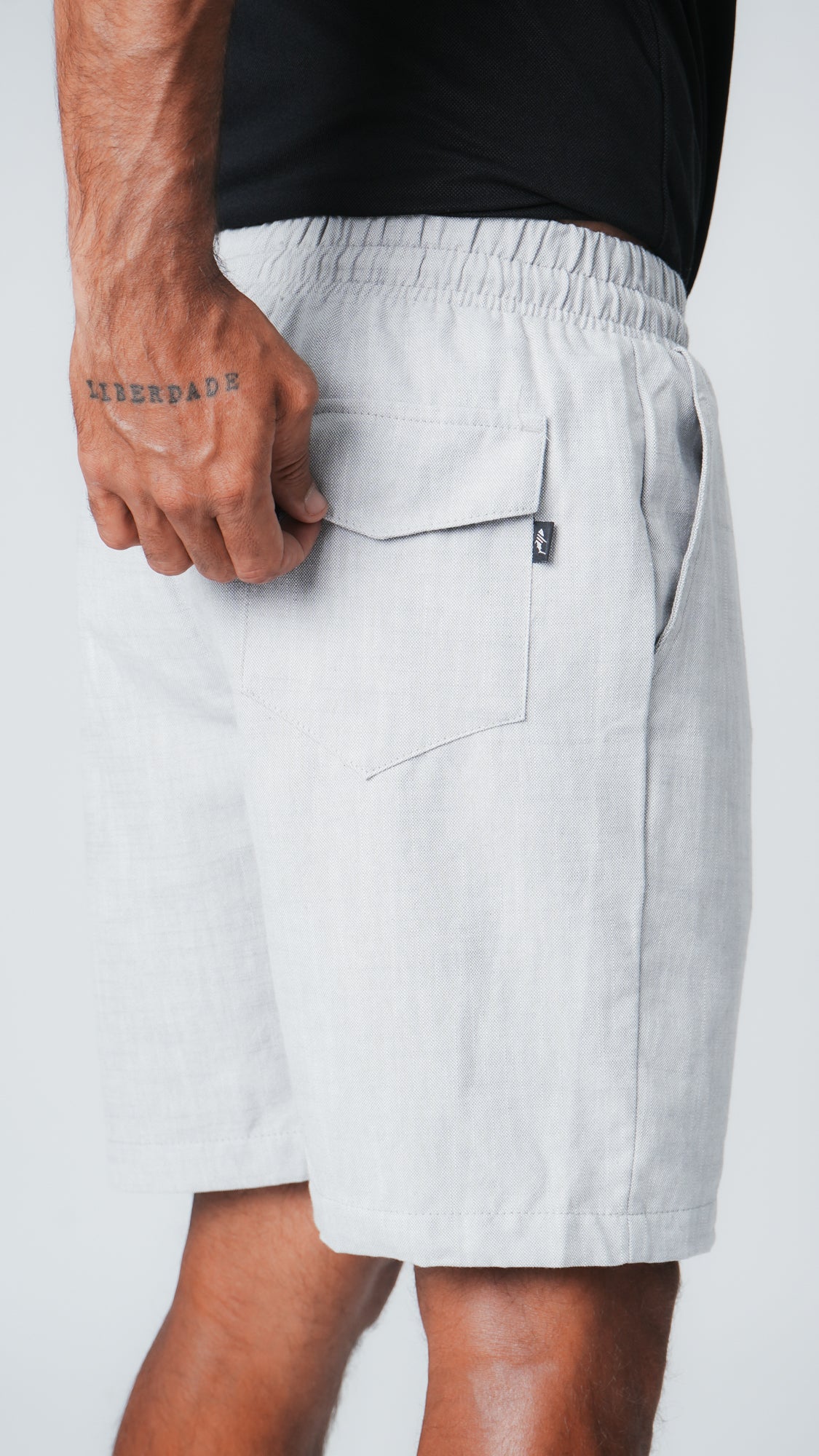 Bermuda Flamê Bolso Faca - Cinza