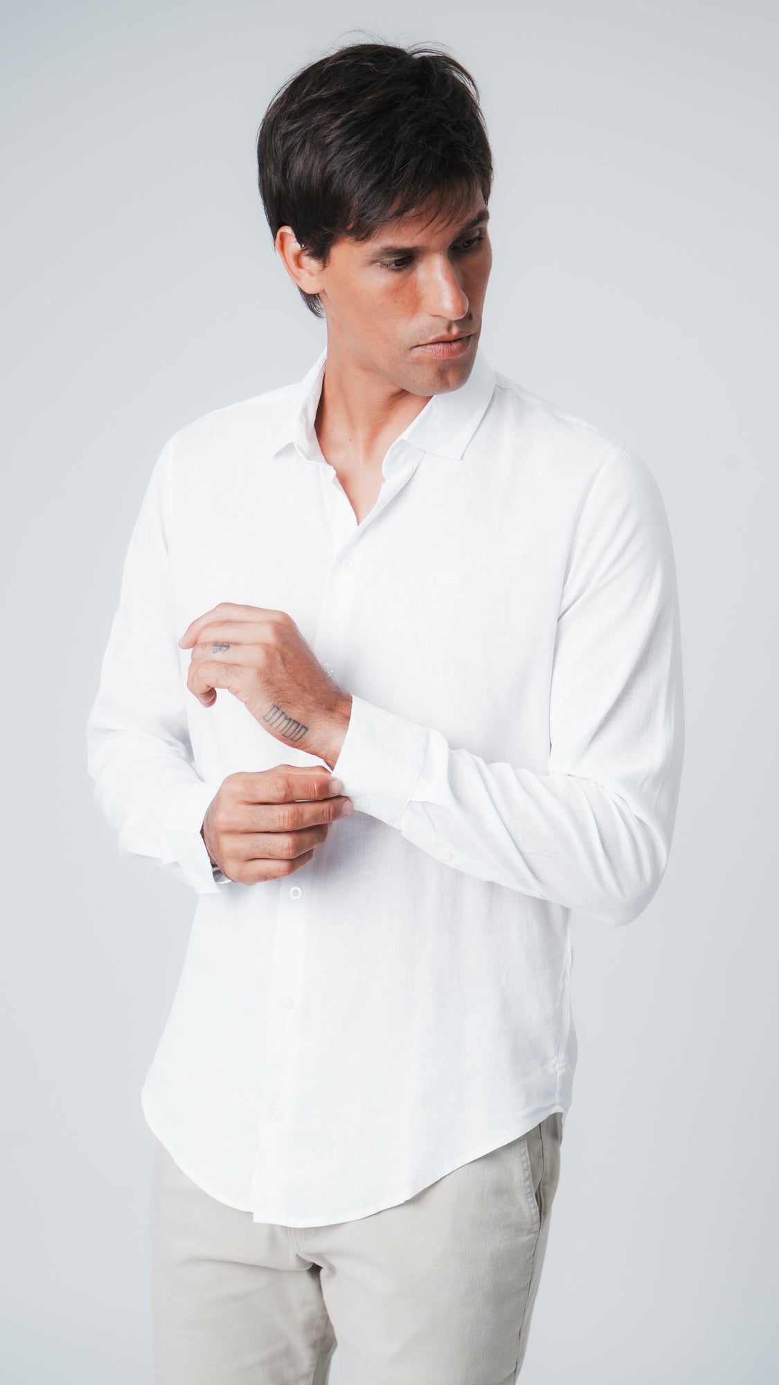 Camisa Manga Longa Linho - Branca