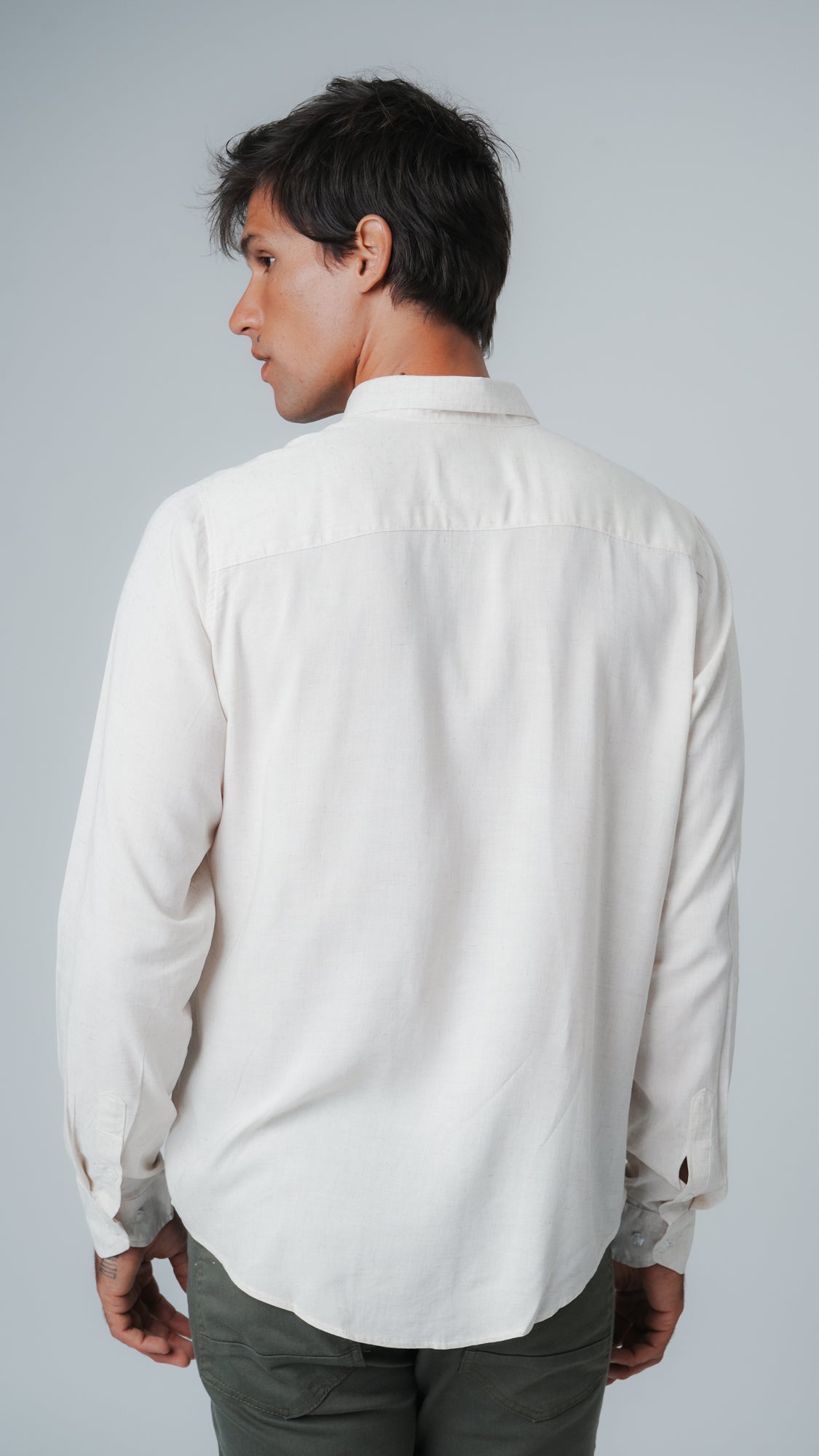 Camisa Manga Longa Linho - Areia