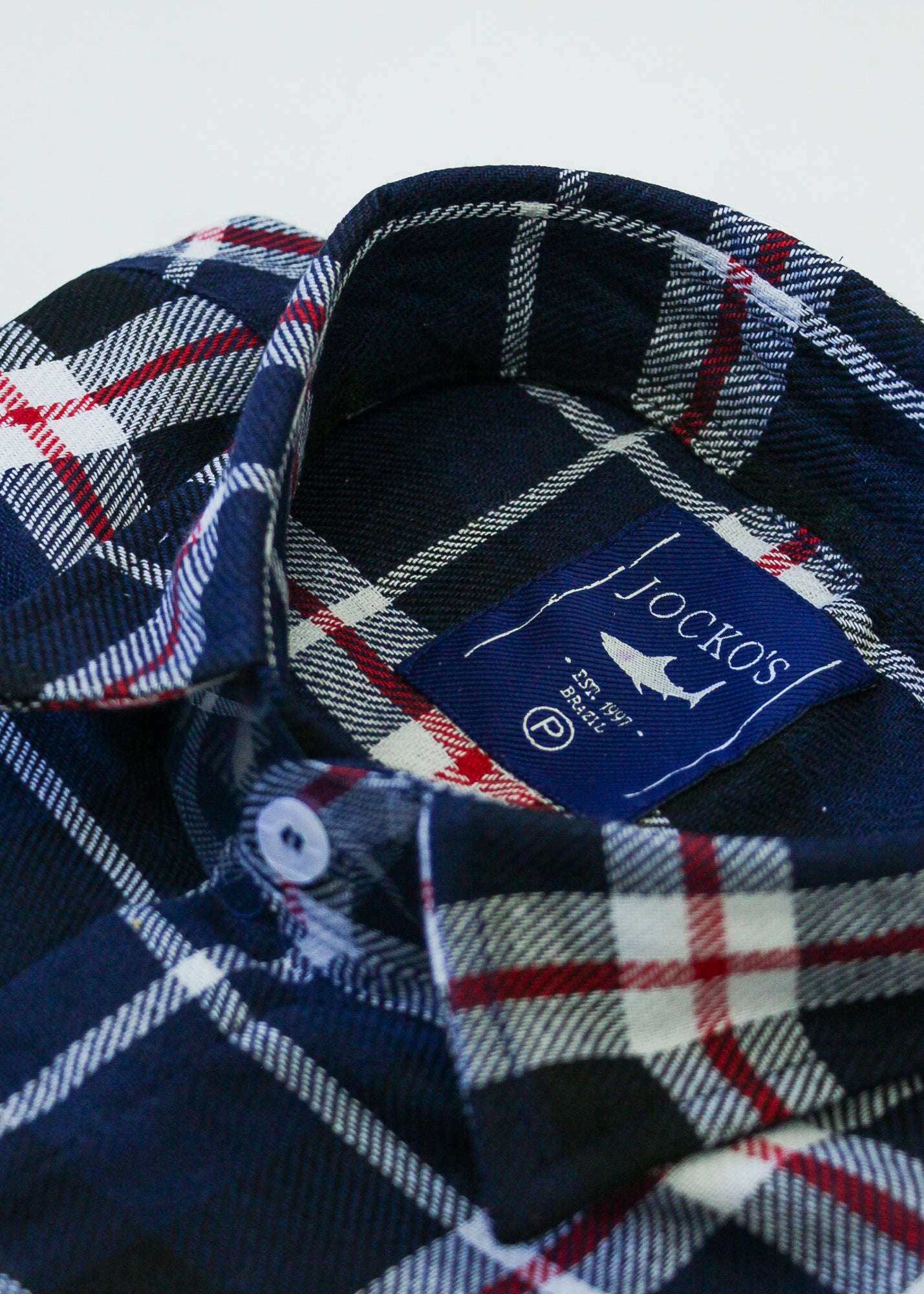 Camisa Xadrez Manga Longa - Azul