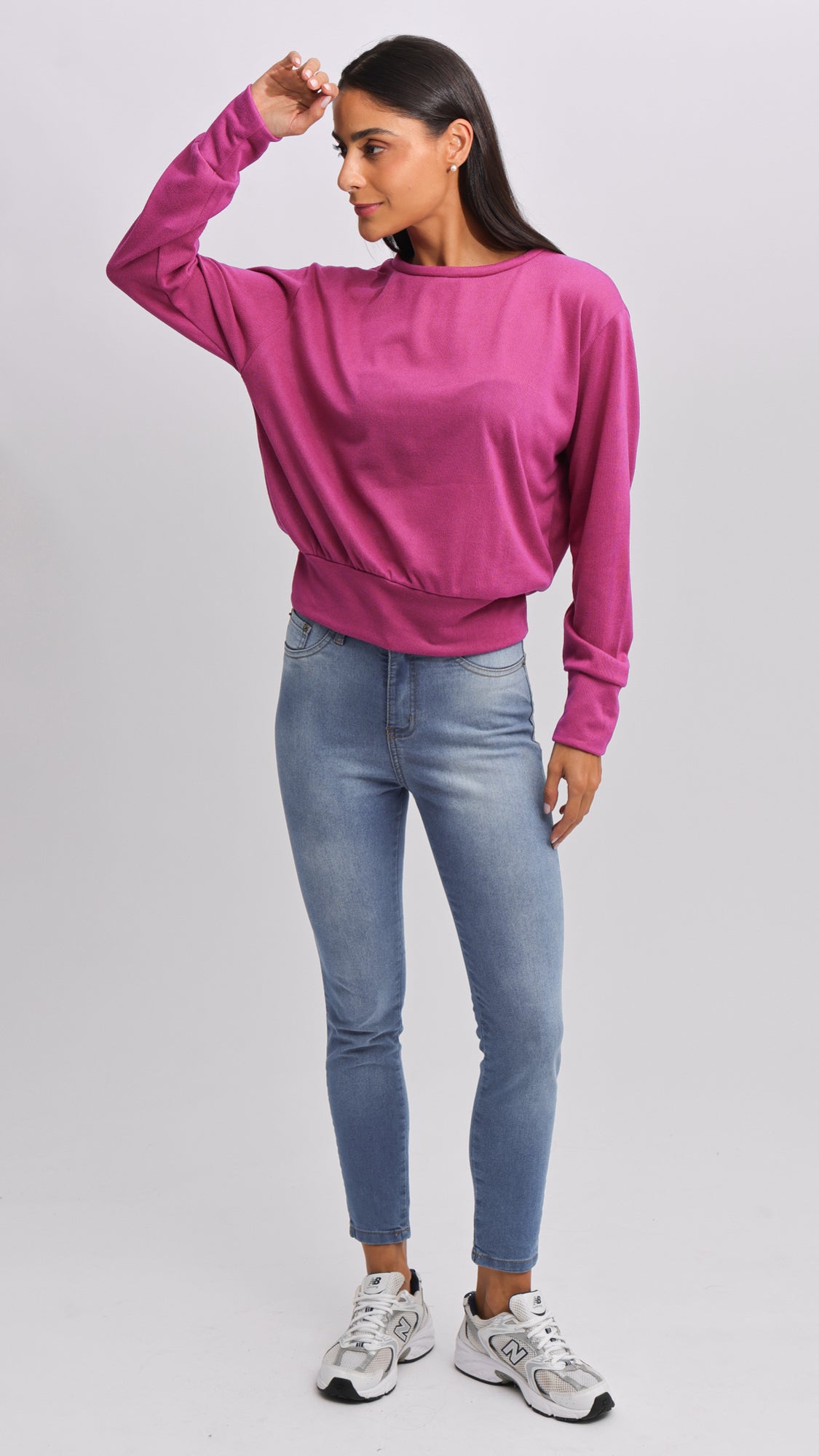 Blusa Tricô Manga Longa - Rosa