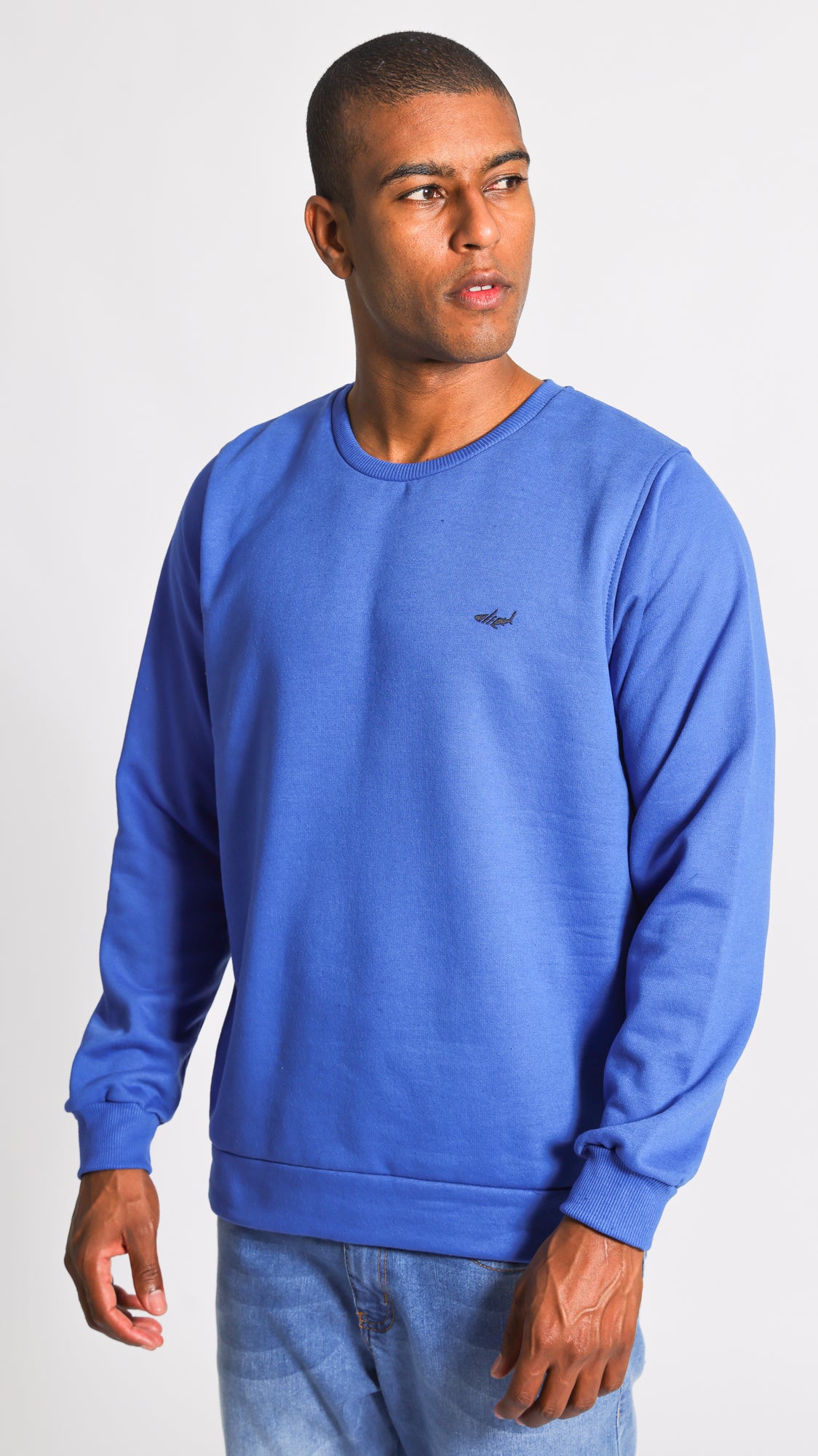 Moletom Ribana Logo - Azul