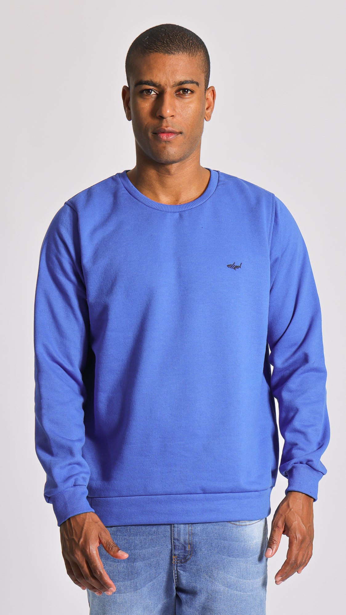 Moletom Ribana Logo - Azul