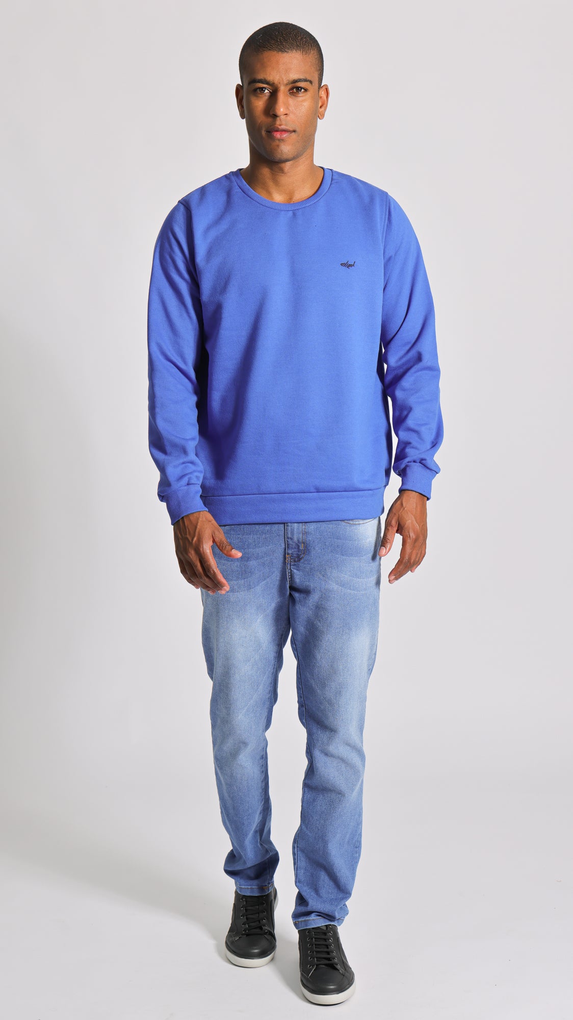 Moletom Ribana Logo - Azul