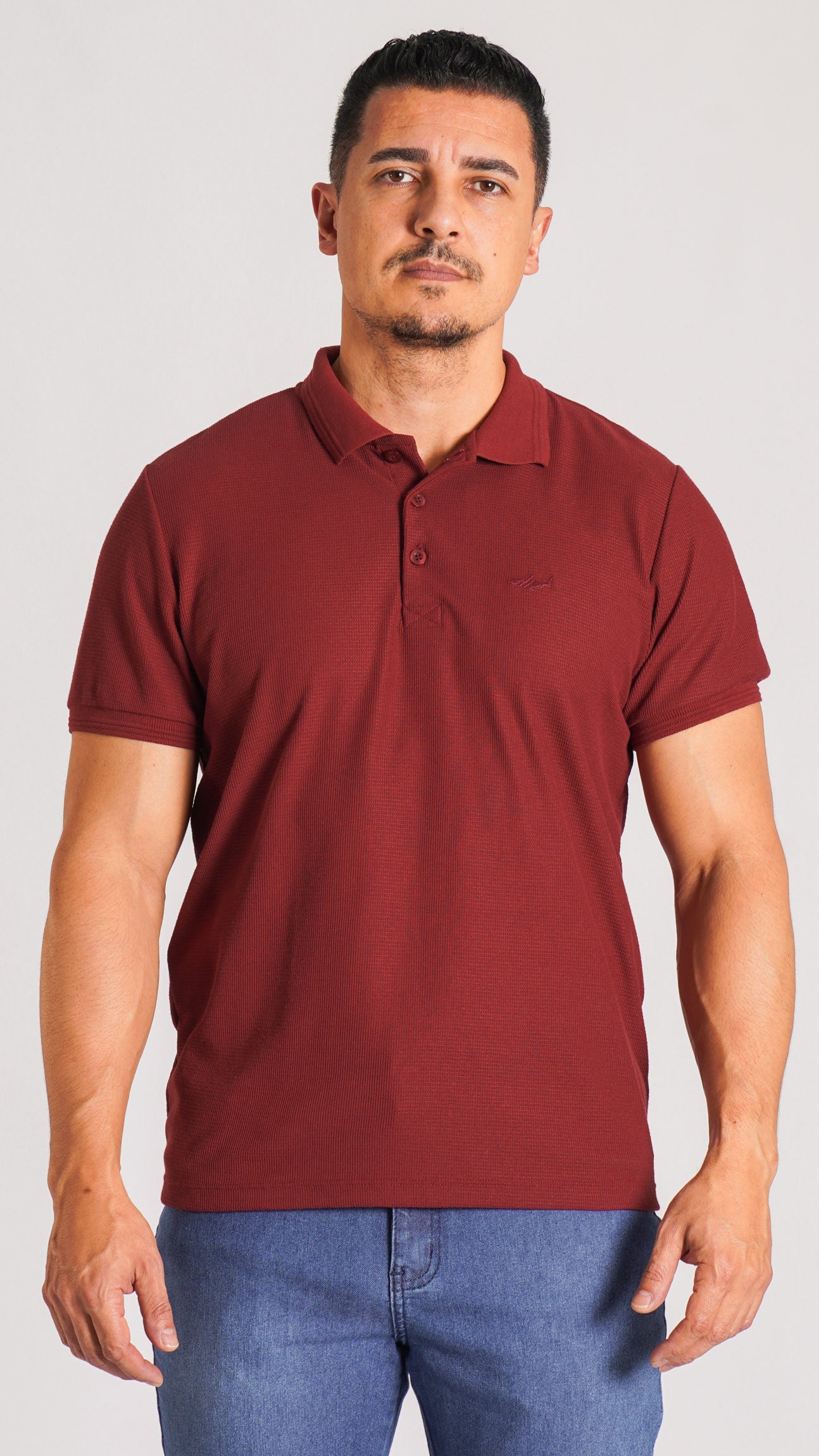 Camisa Polo Tricô Diamond - Bordô