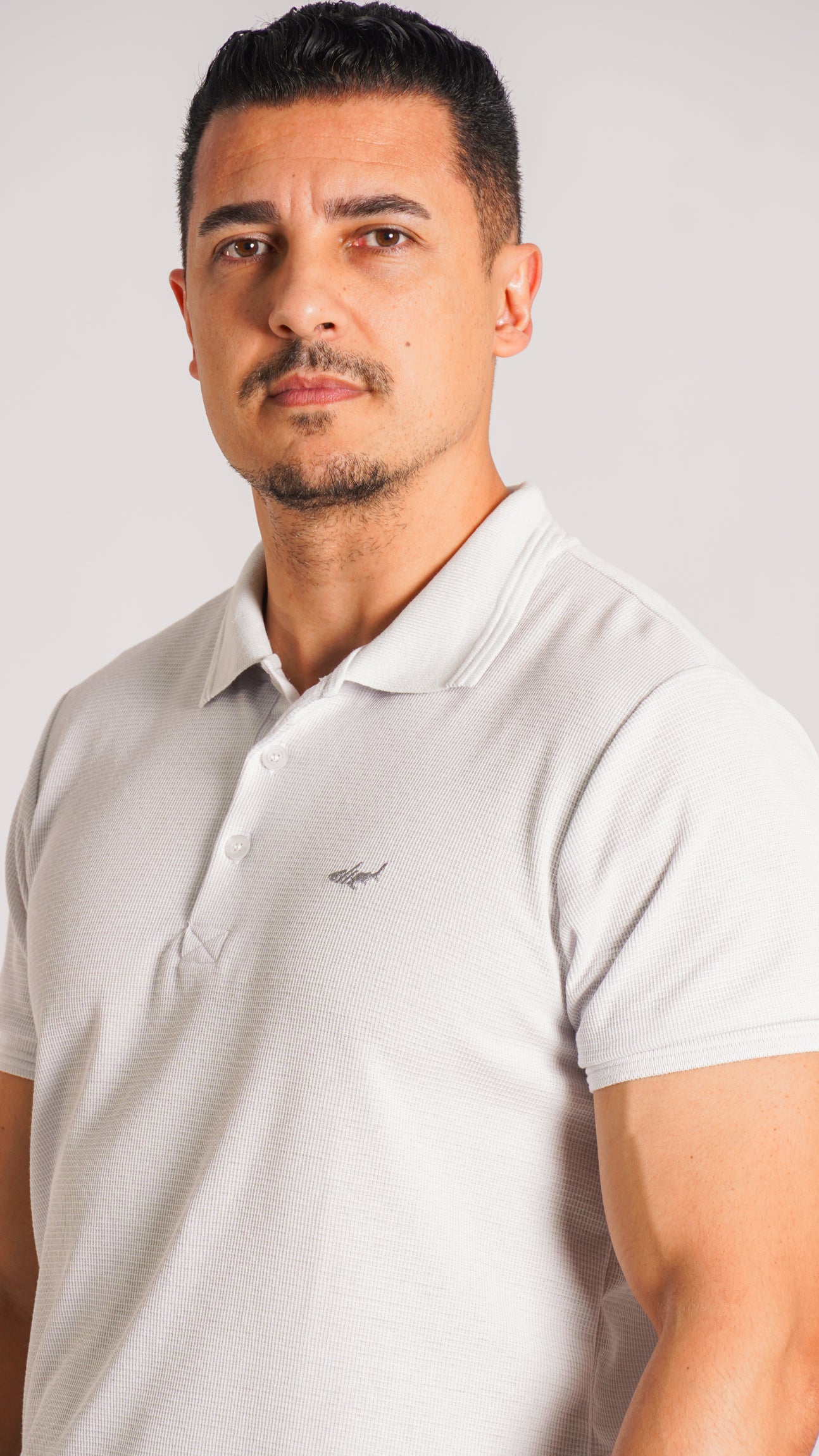Camisa Polo Tricô Diamond - Gelo