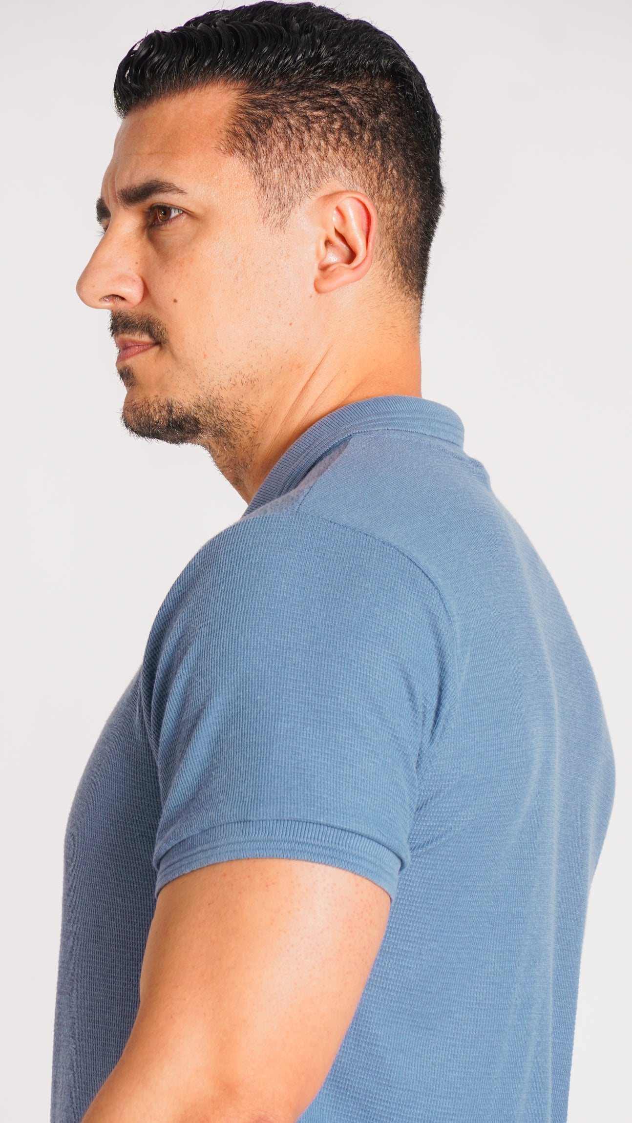 Camisa Polo Tricô Diamond - Azul