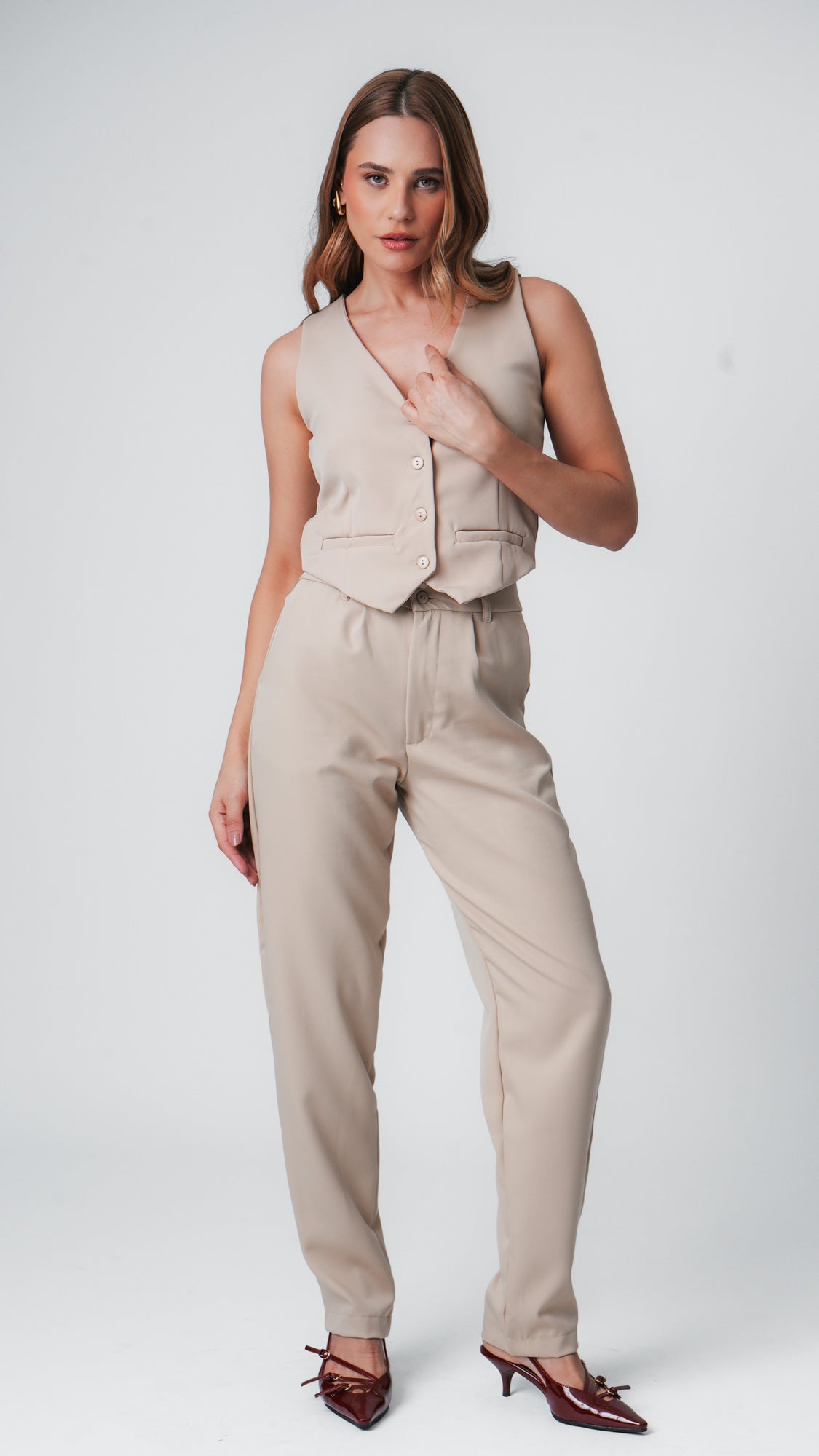 Colete Alfaiataria - Bege